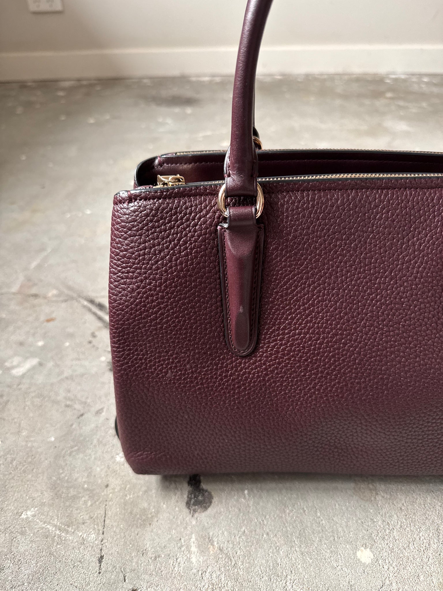 Coach 2Way Brooklyn Carryall 28 HandBag Purple