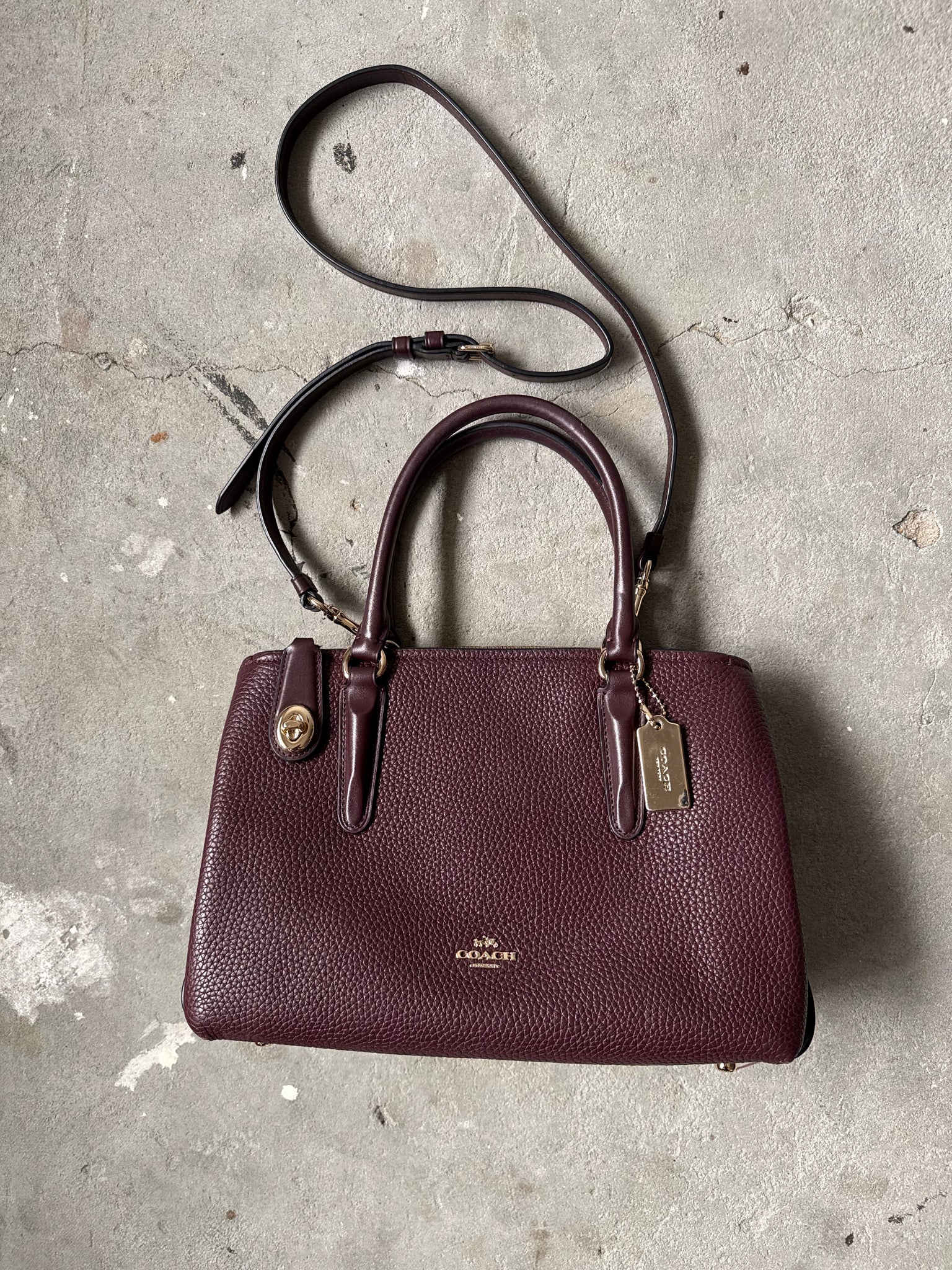 Coach 2Way Brooklyn Carryall 28 HandBag Purple