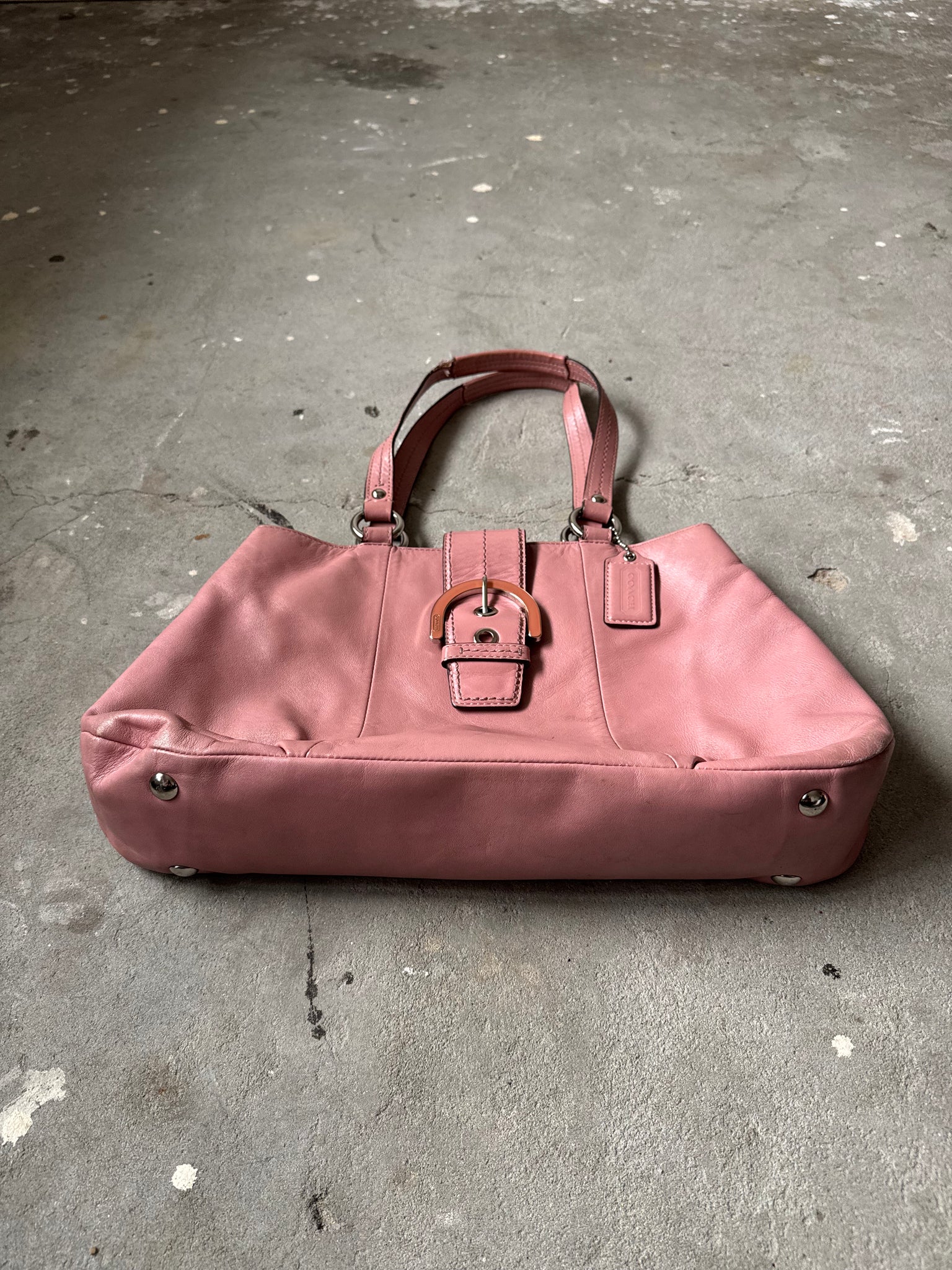 Coach Soho Leather Shoulder Bag Pink