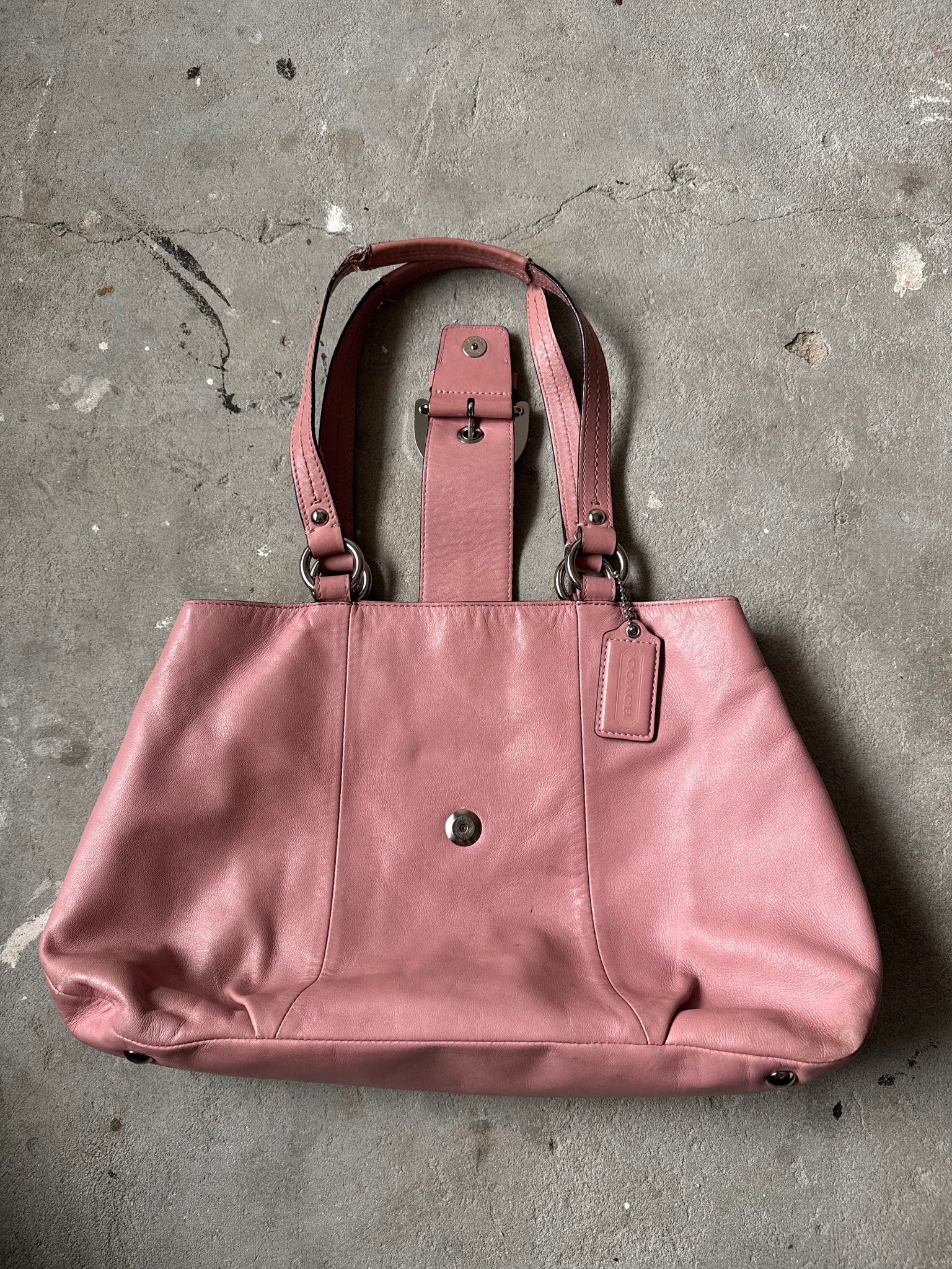 Coach Soho Leather Shoulder Bag Pink