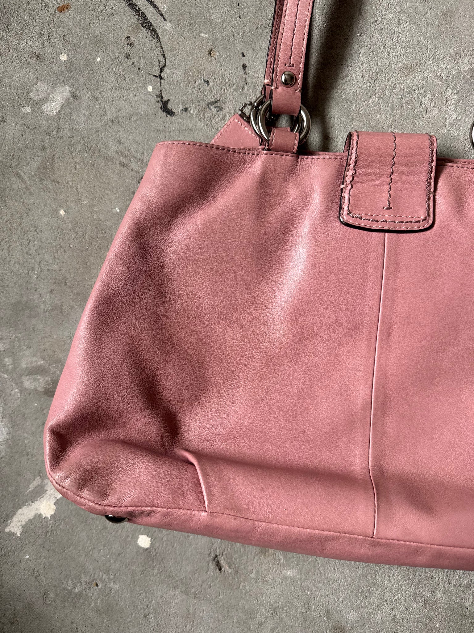 Coach Soho Leather Shoulder Bag Pink