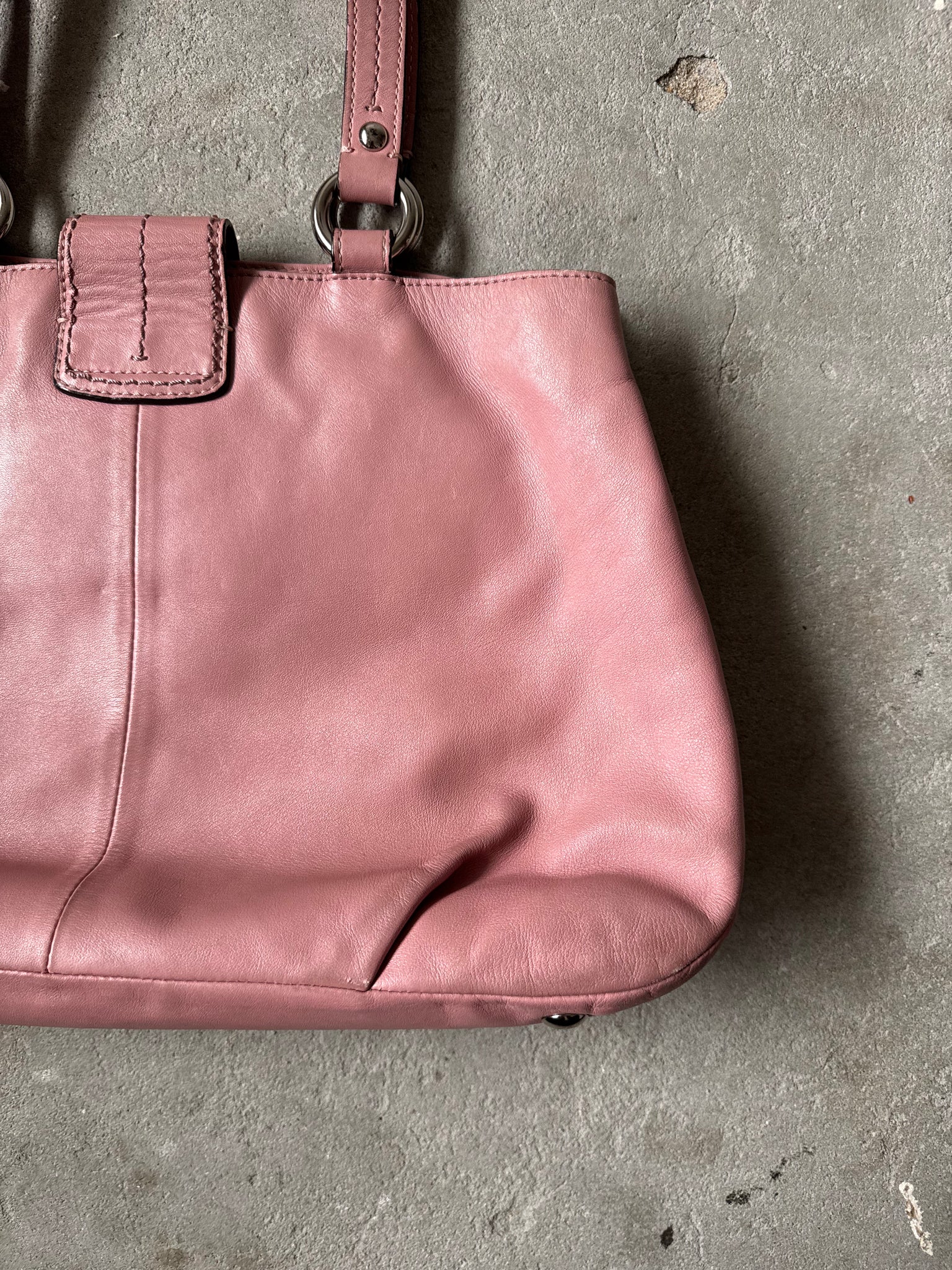 Coach Soho Leather Shoulder Bag Pink