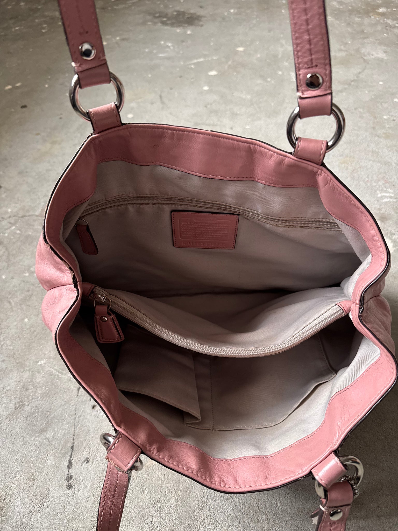 Coach Soho Leather Shoulder Bag Pink