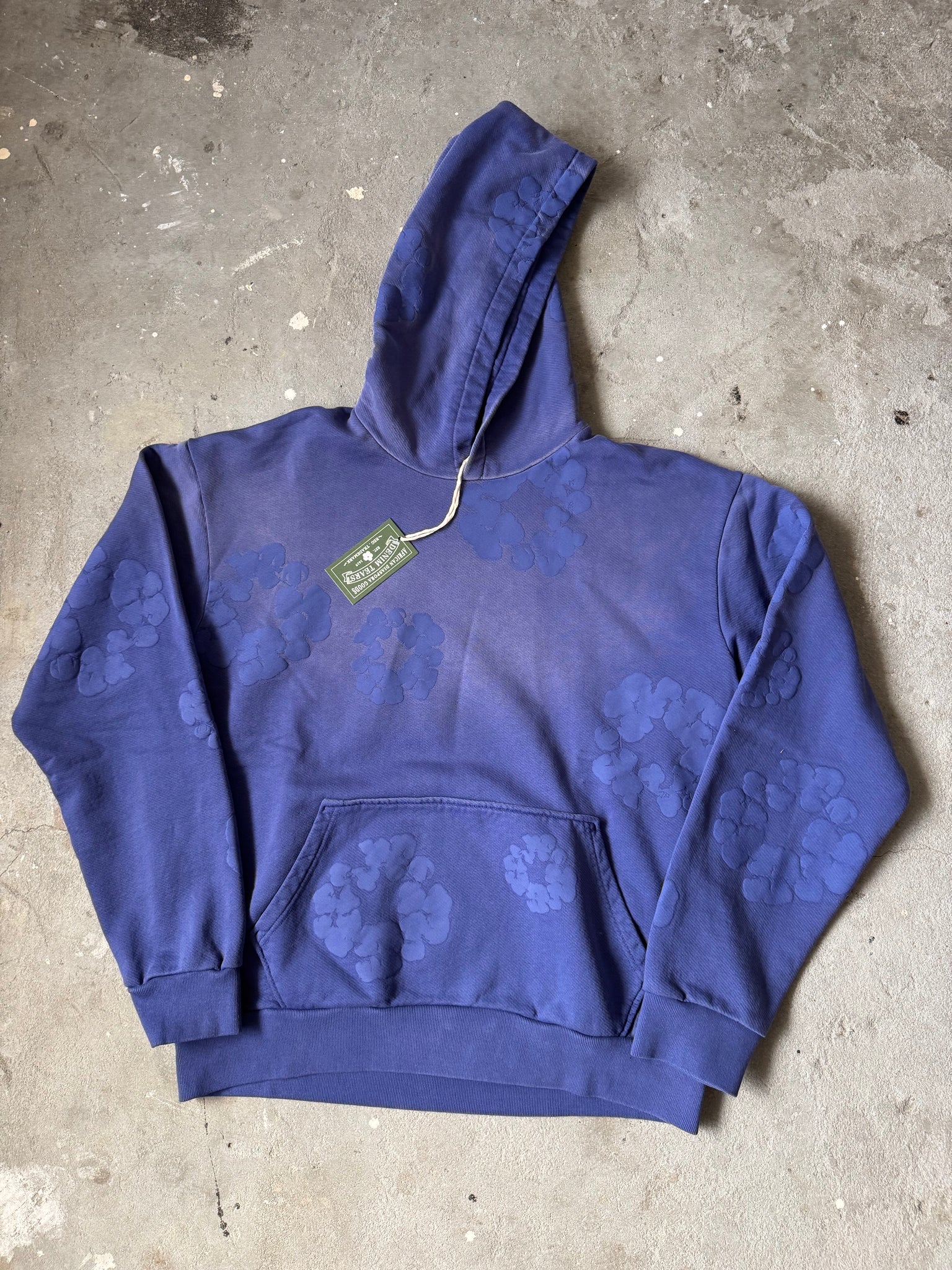 Denim Tears Mono Cotton Wreath Hoodie Navy