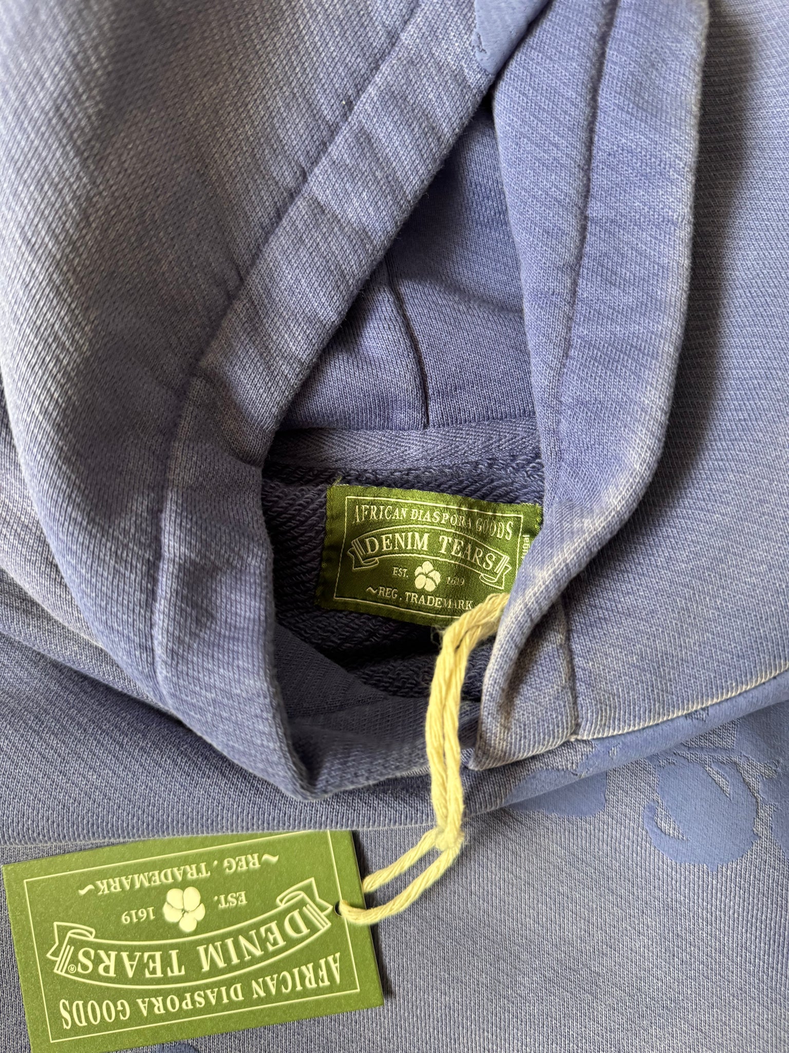 Denim Tears Mono Cotton Wreath Hoodie Navy