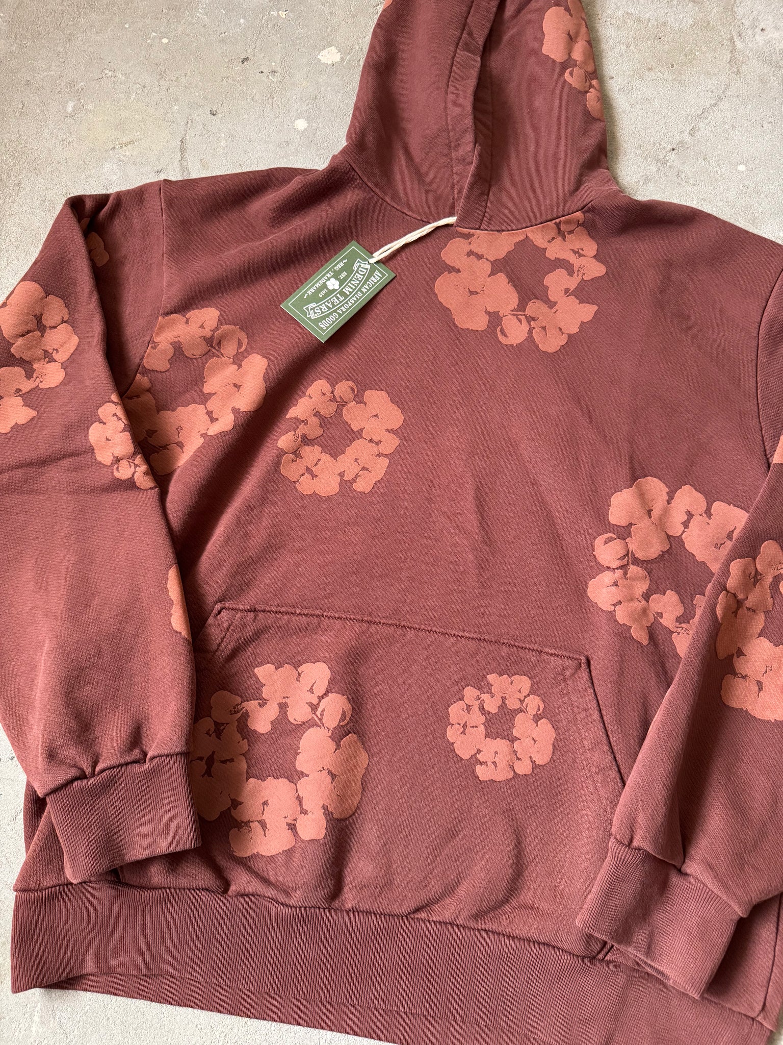 Denim Tears Mono Cotton Wreath Hoodie Brown