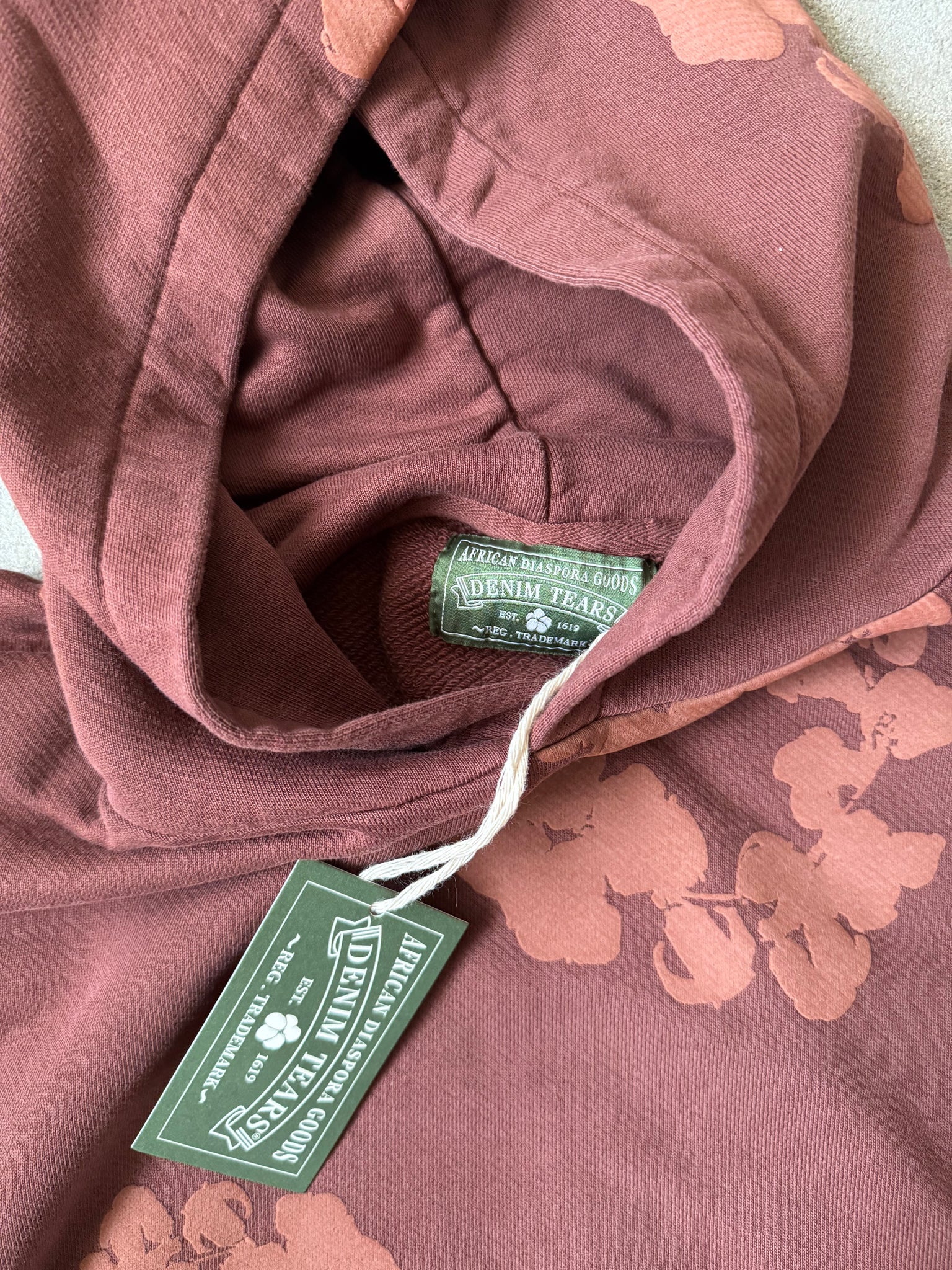 Denim Tears Mono Cotton Wreath Hoodie Brown