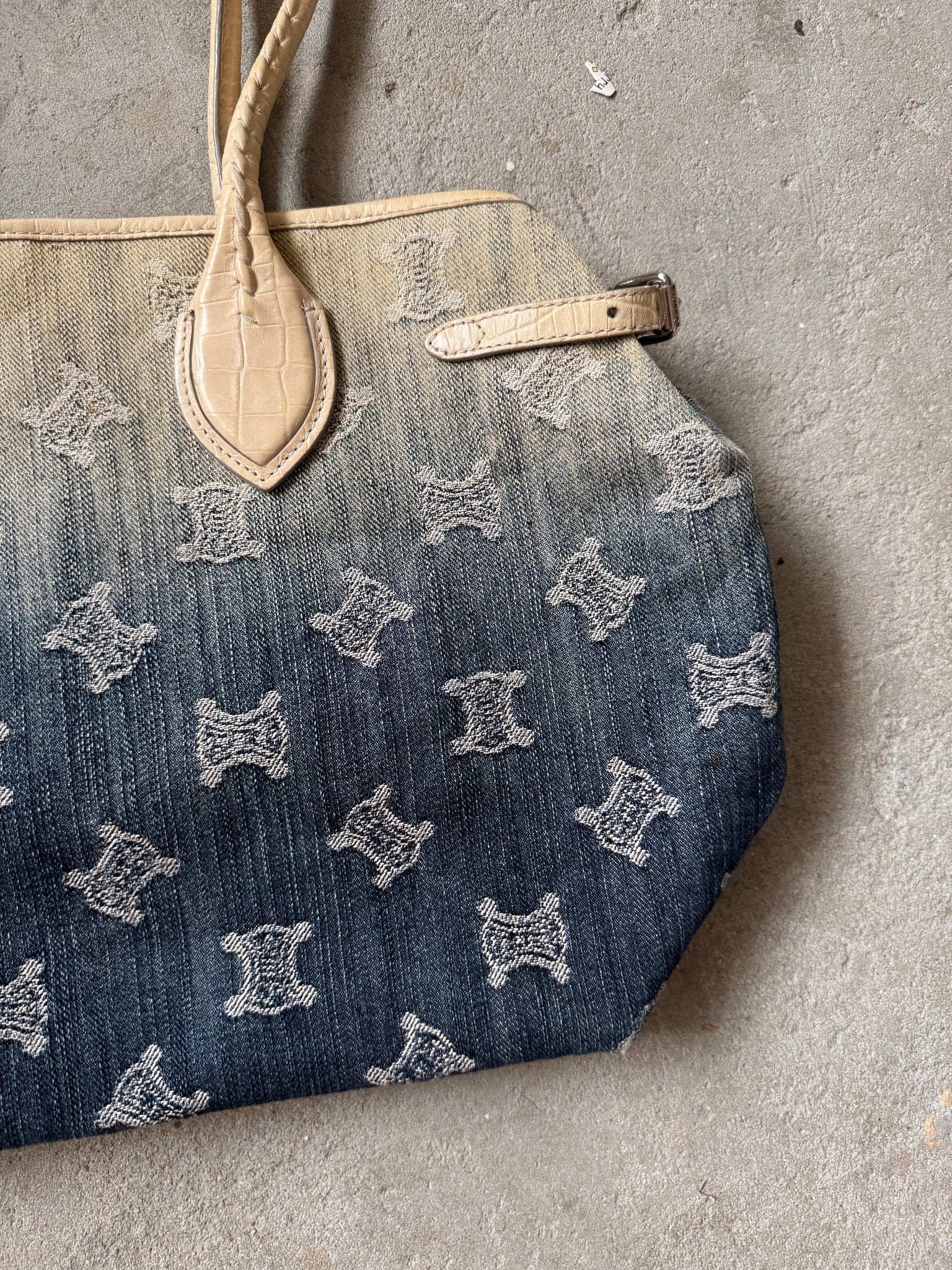 Celine Macadam Gradient Denim Shoulder Bag