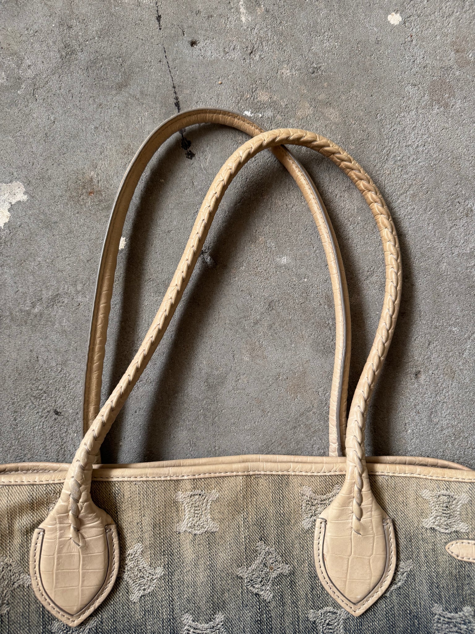 Celine Macadam Gradient Denim Shoulder Bag