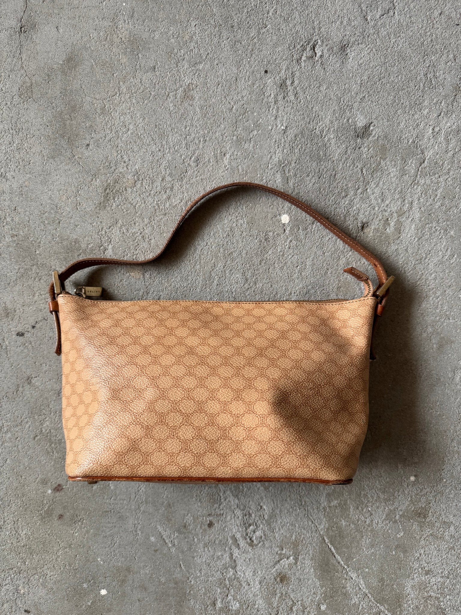 Celine Macadam Shoulder Bag Beige