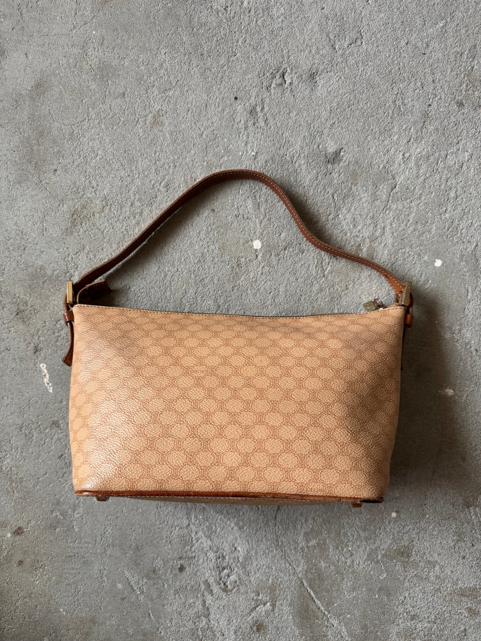 Celine Macadam Shoulder Bag Beige