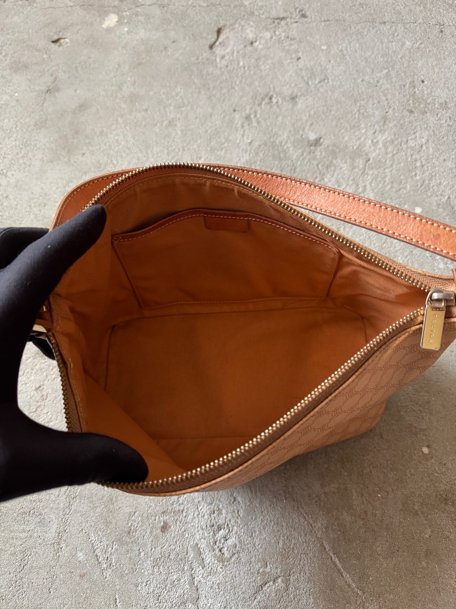 Celine Macadam Shoulder Bag Beige