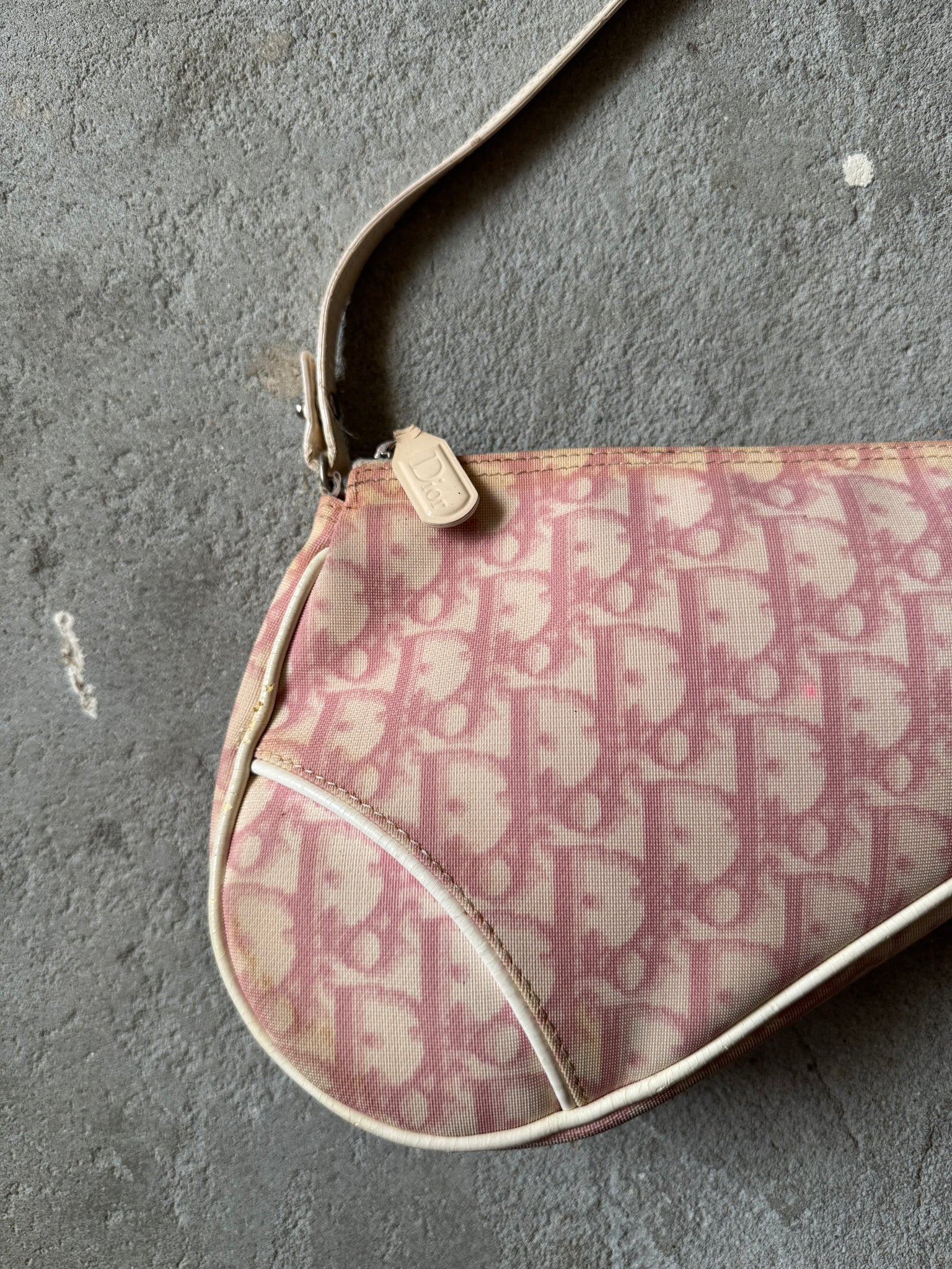 Dior Trotter Saddle Shoulder Bag Pink