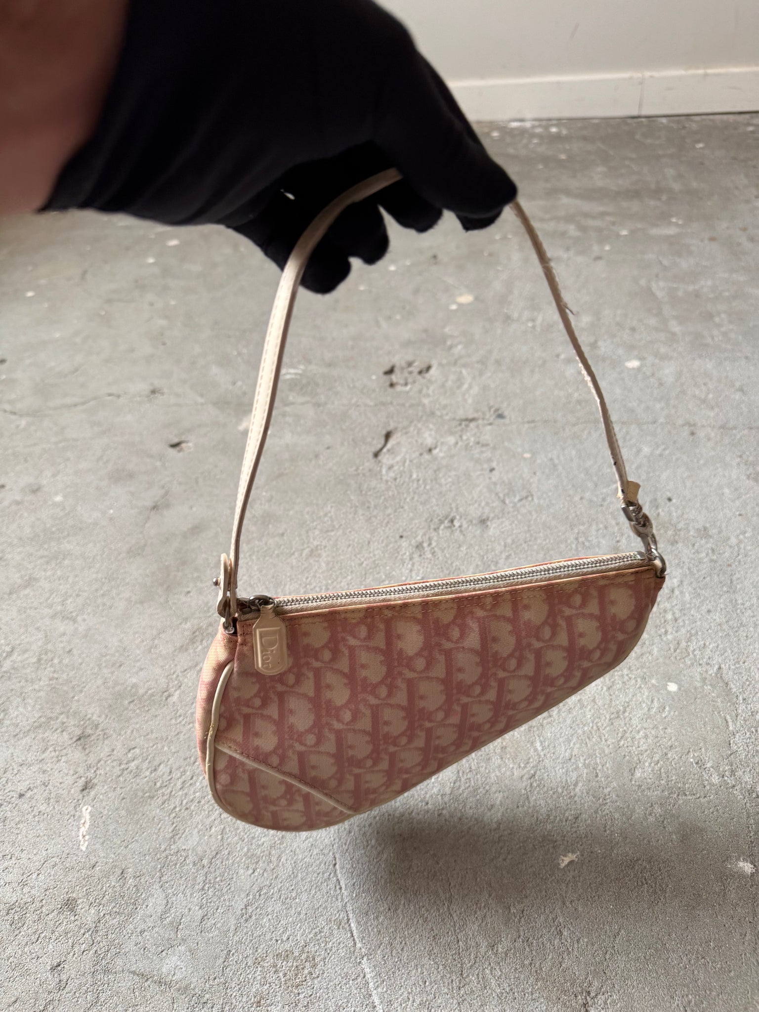 Dior Trotter Saddle Shoulder Bag Pink
