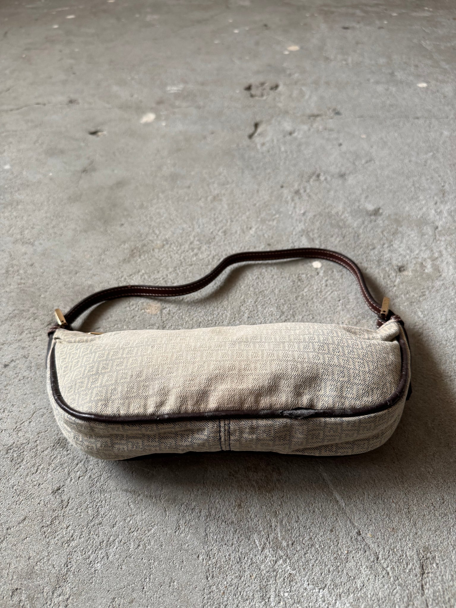 Fendi FF Zucca Shoulder Bag Beige/Brown