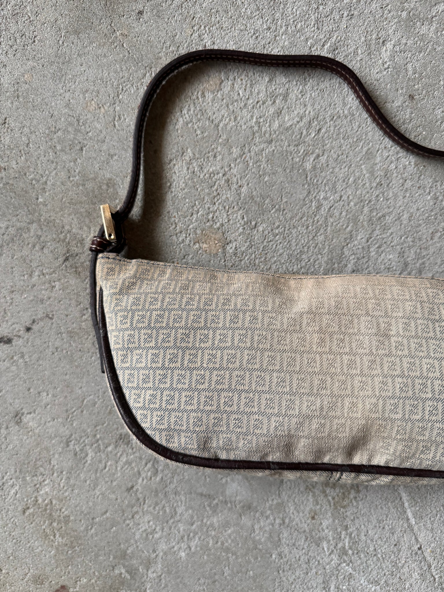 Fendi FF Zucca Shoulder Bag Beige/Brown