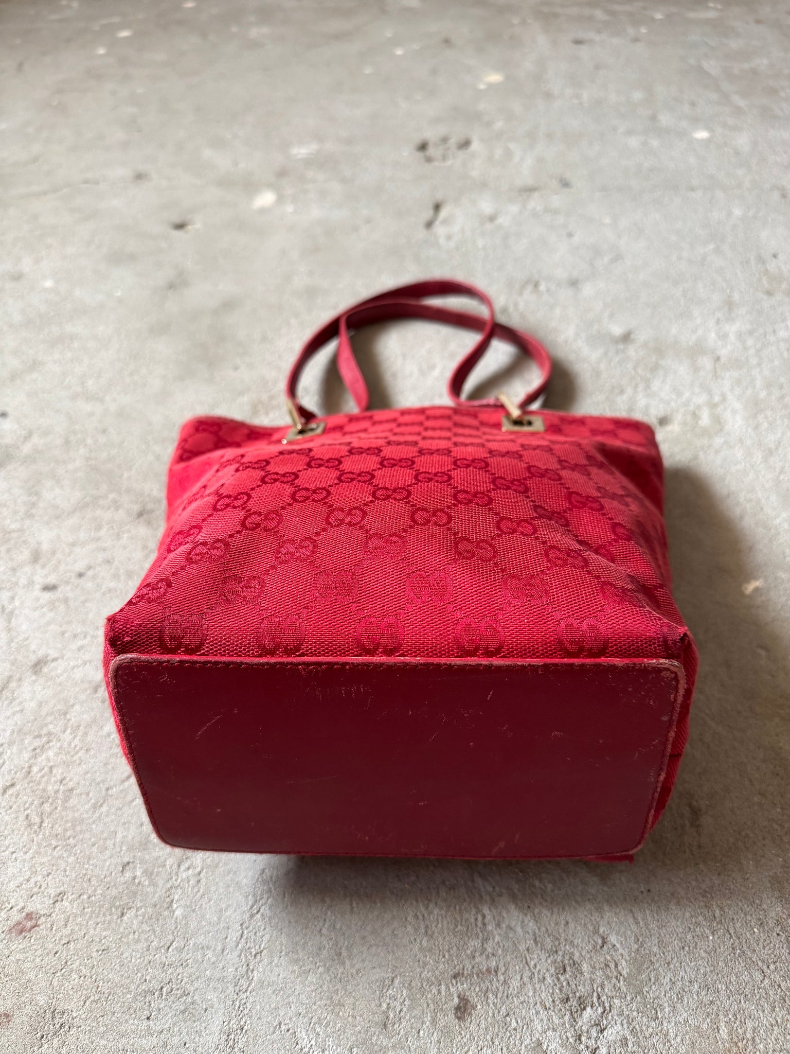 Gucci GG Monogram Mini Shoulder Bag Red