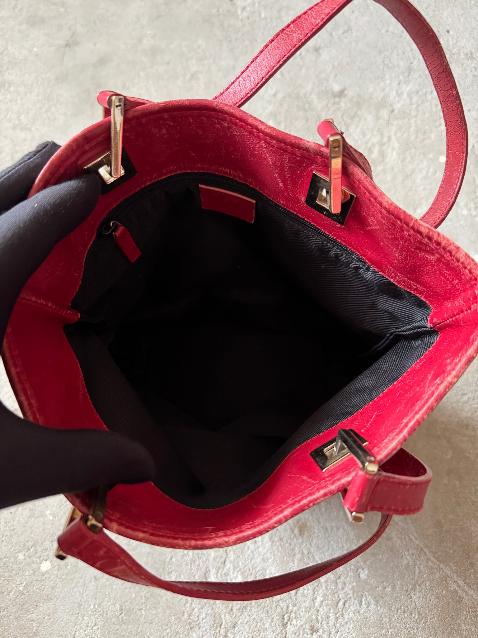 Gucci GG Monogram Mini Shoulder Bag Red