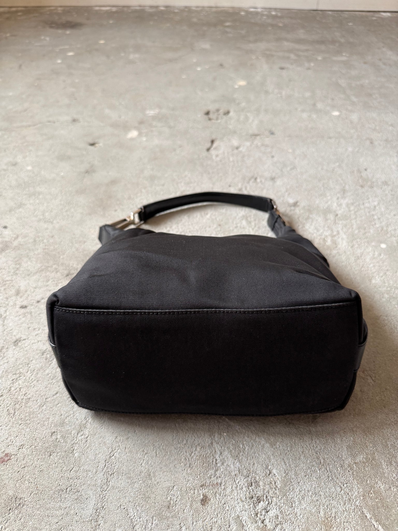 Gucci Nylon Hobo Shoulder Bag Black