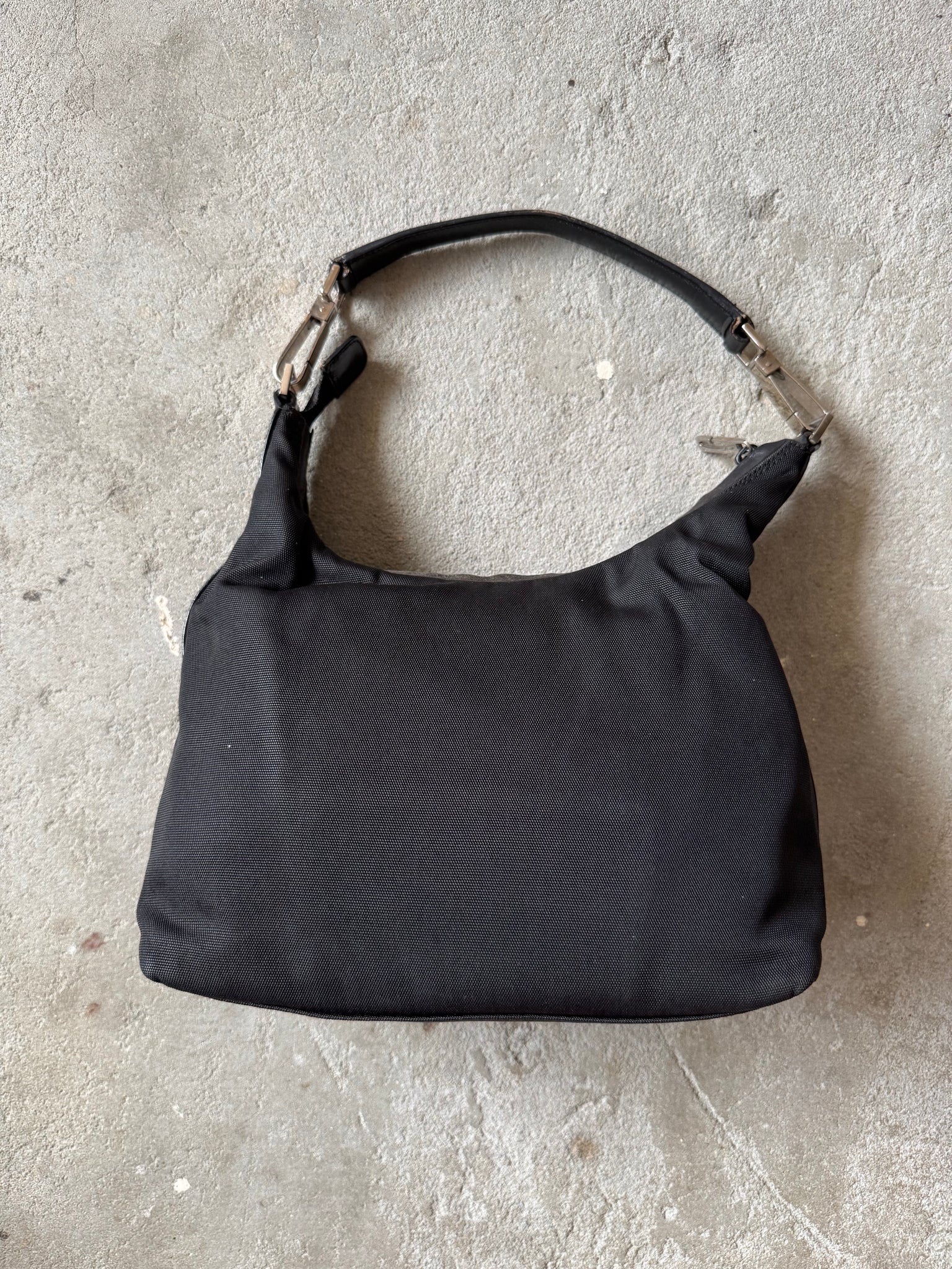 Gucci Nylon Hobo Shoulder Bag Black