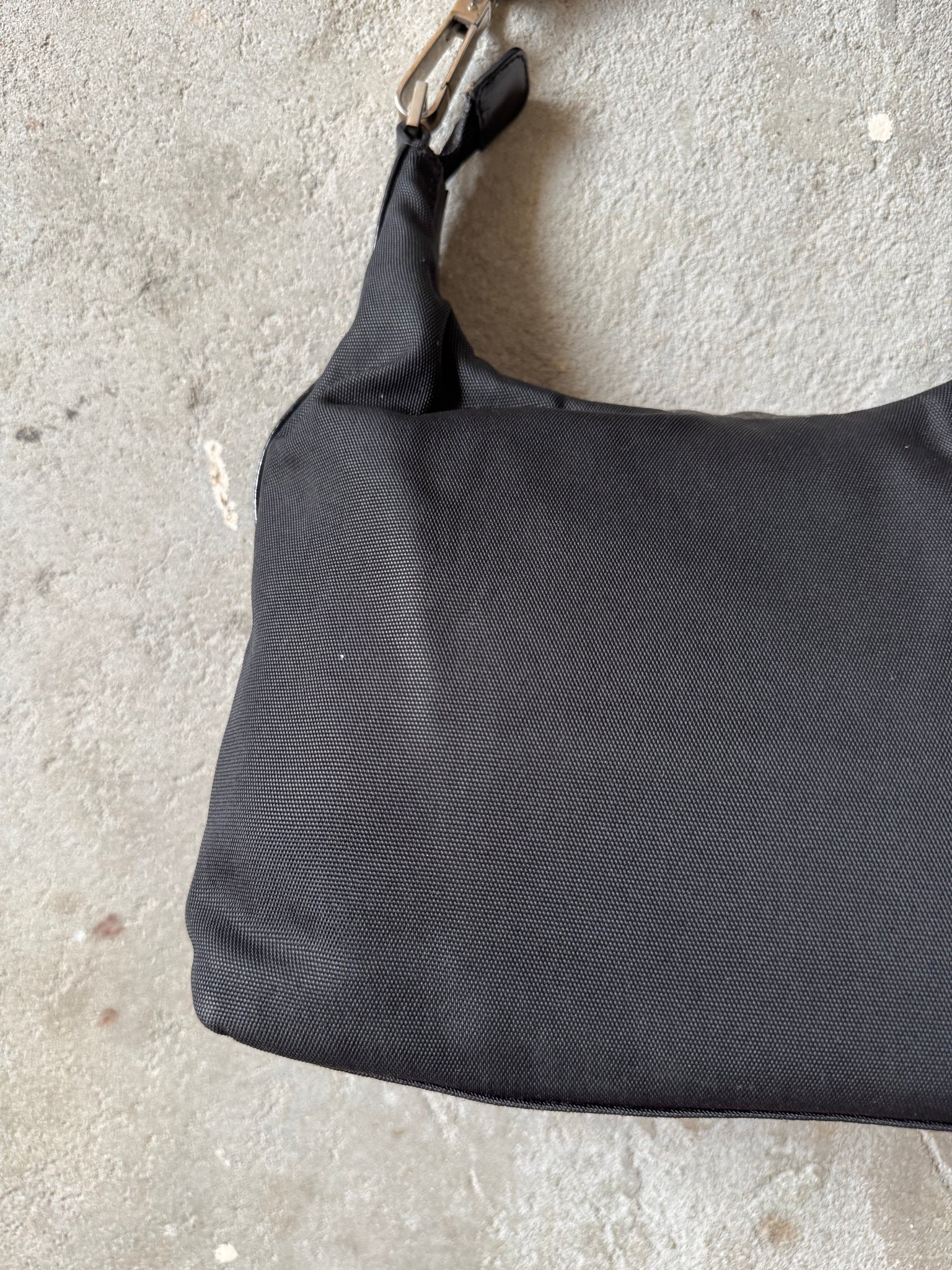 Gucci Nylon Hobo Shoulder Bag Black