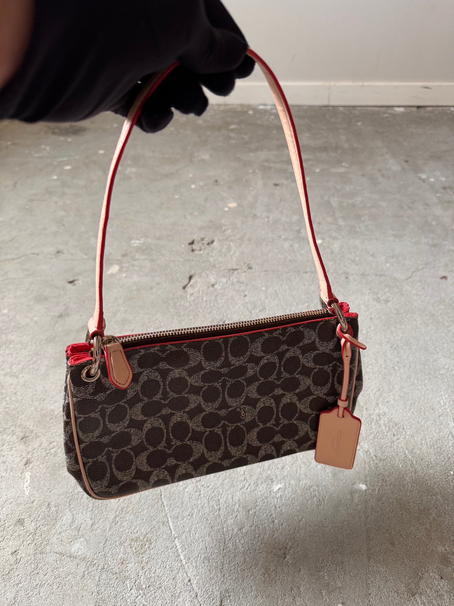 Coach 2Way Signature Charley Canvas Shoulder Bag