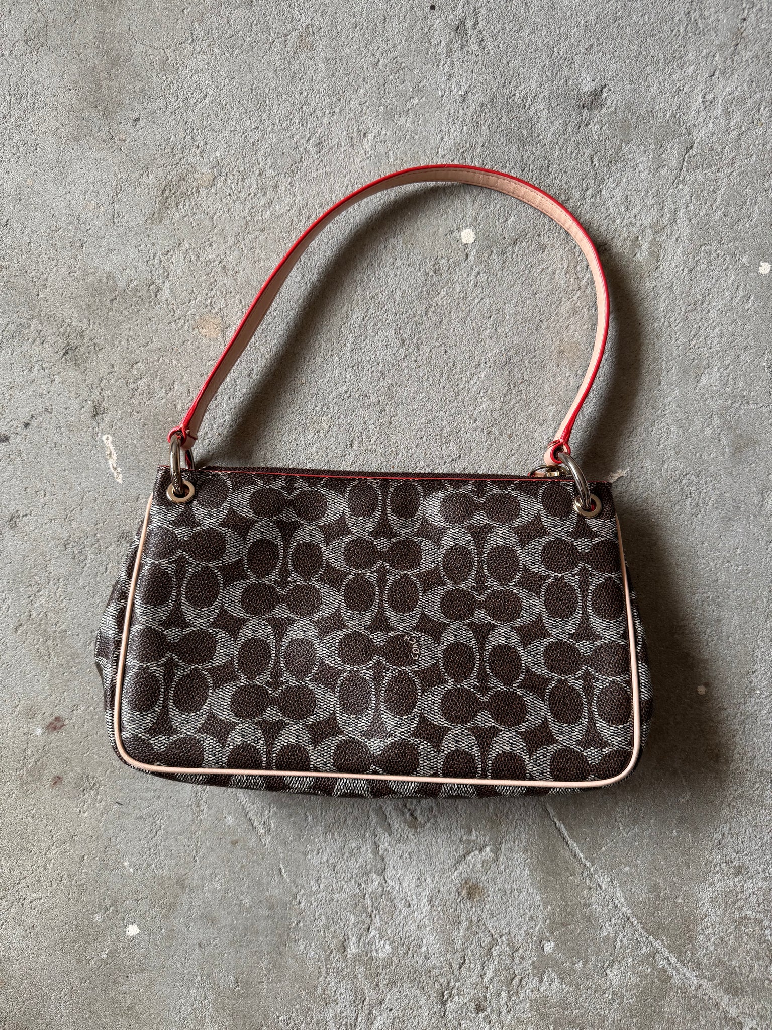 Coach 2Way Signature Charley Canvas Shoulder Bag