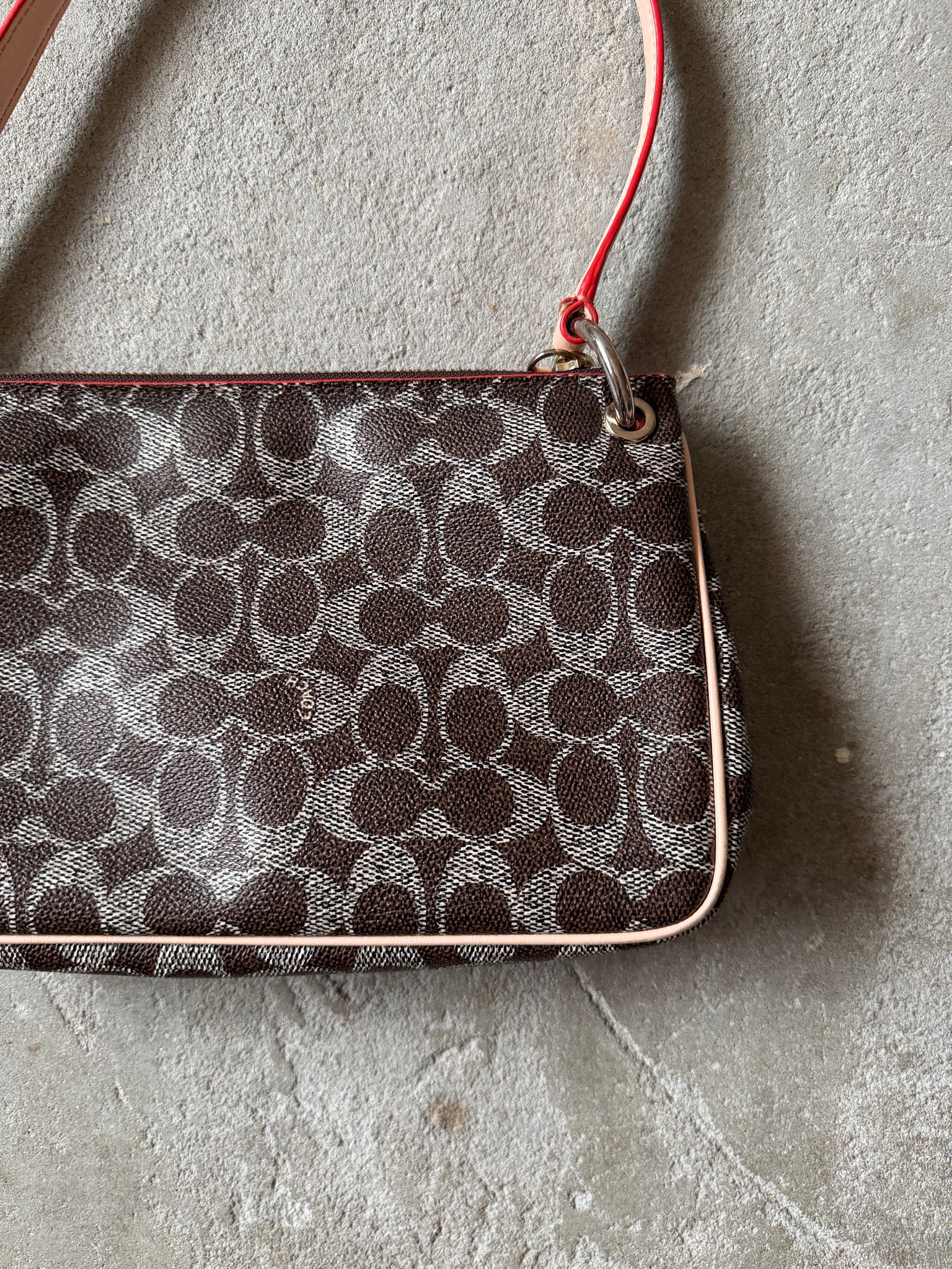 Coach 2Way Signature Charley Canvas Shoulder Bag