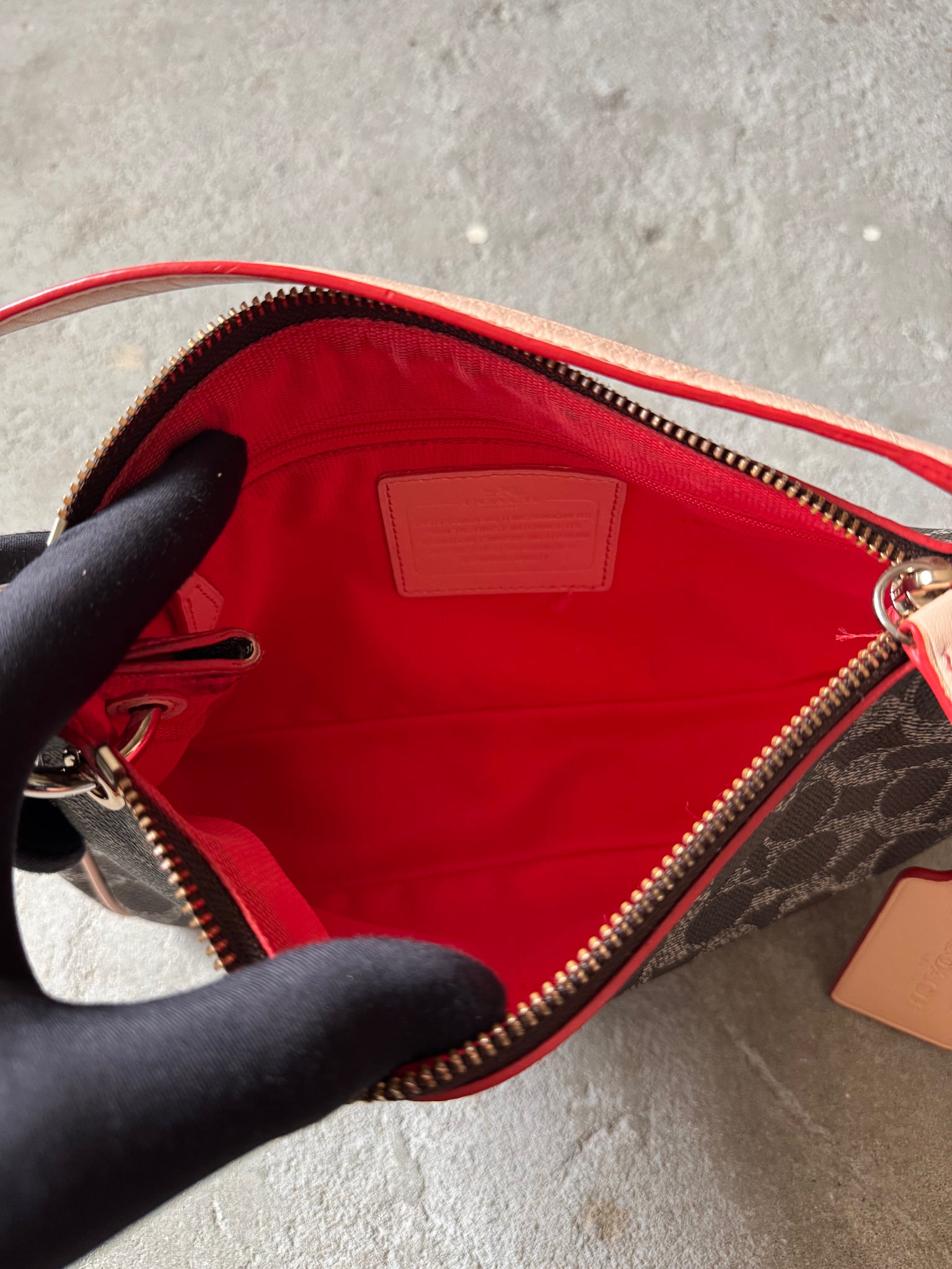 Coach 2Way Signature Charley Canvas Shoulder Bag