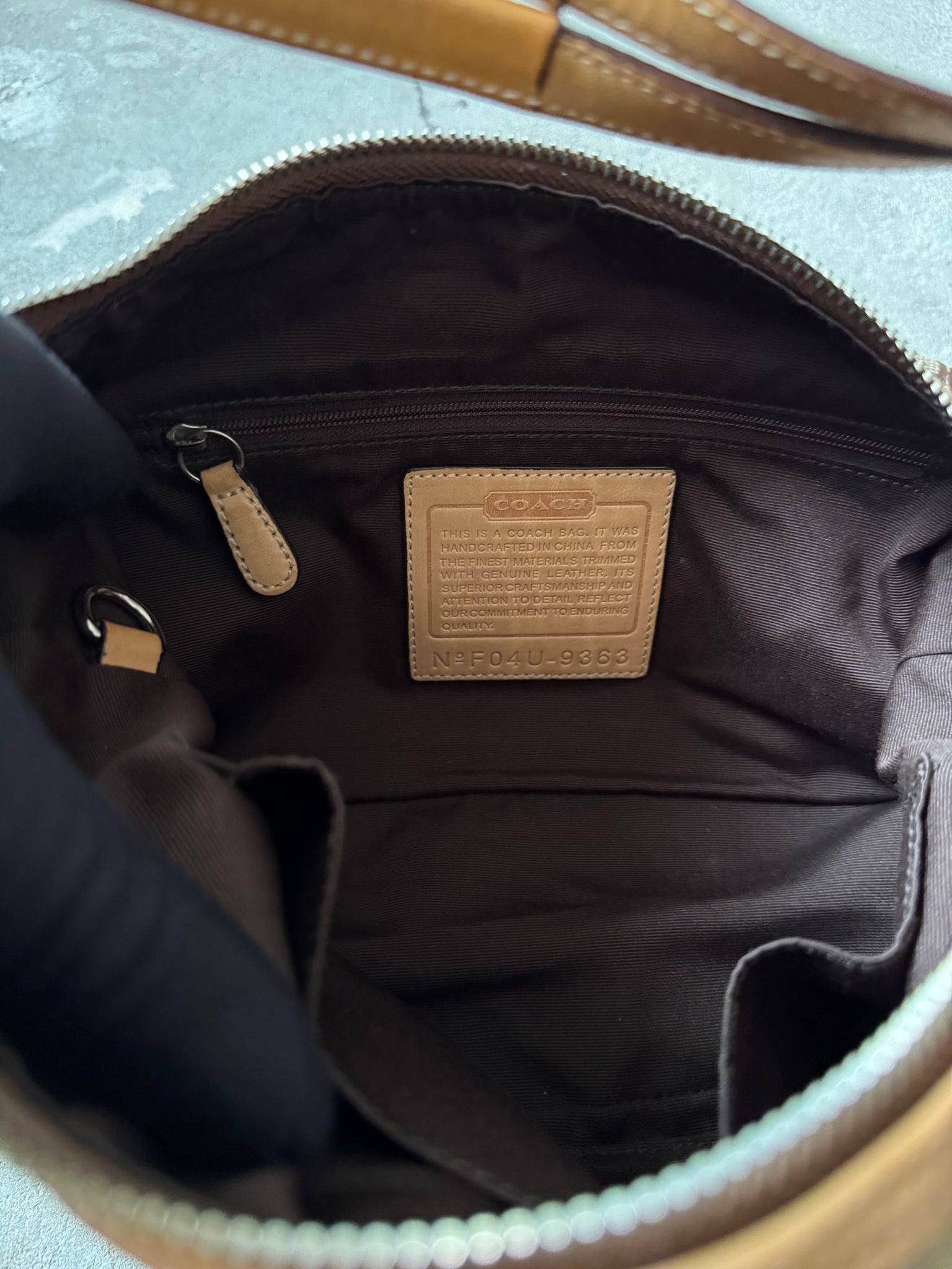 Coach Signature East West Shoulder Bag Beige