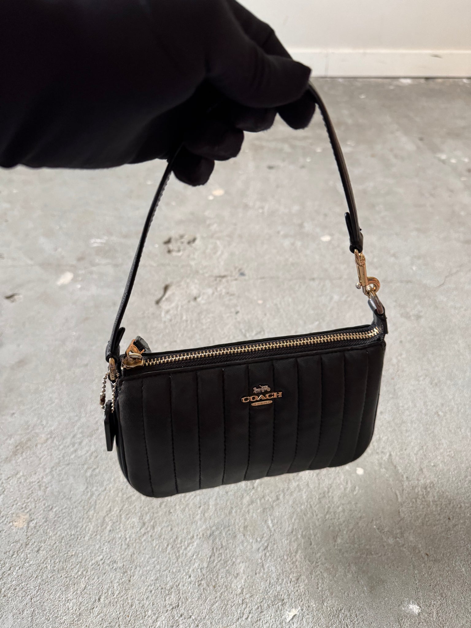 Coach Nolita 19 Quilting Shoulder Bag Black