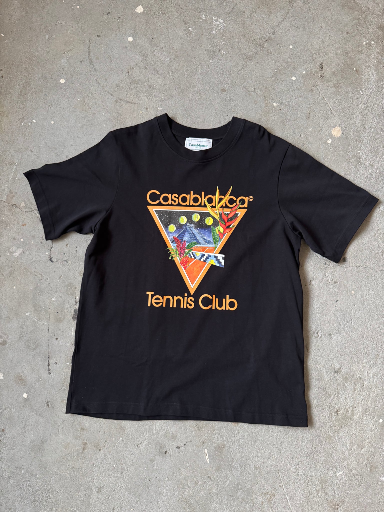 Casablanca Tennis Club Icon T-Shirt Black