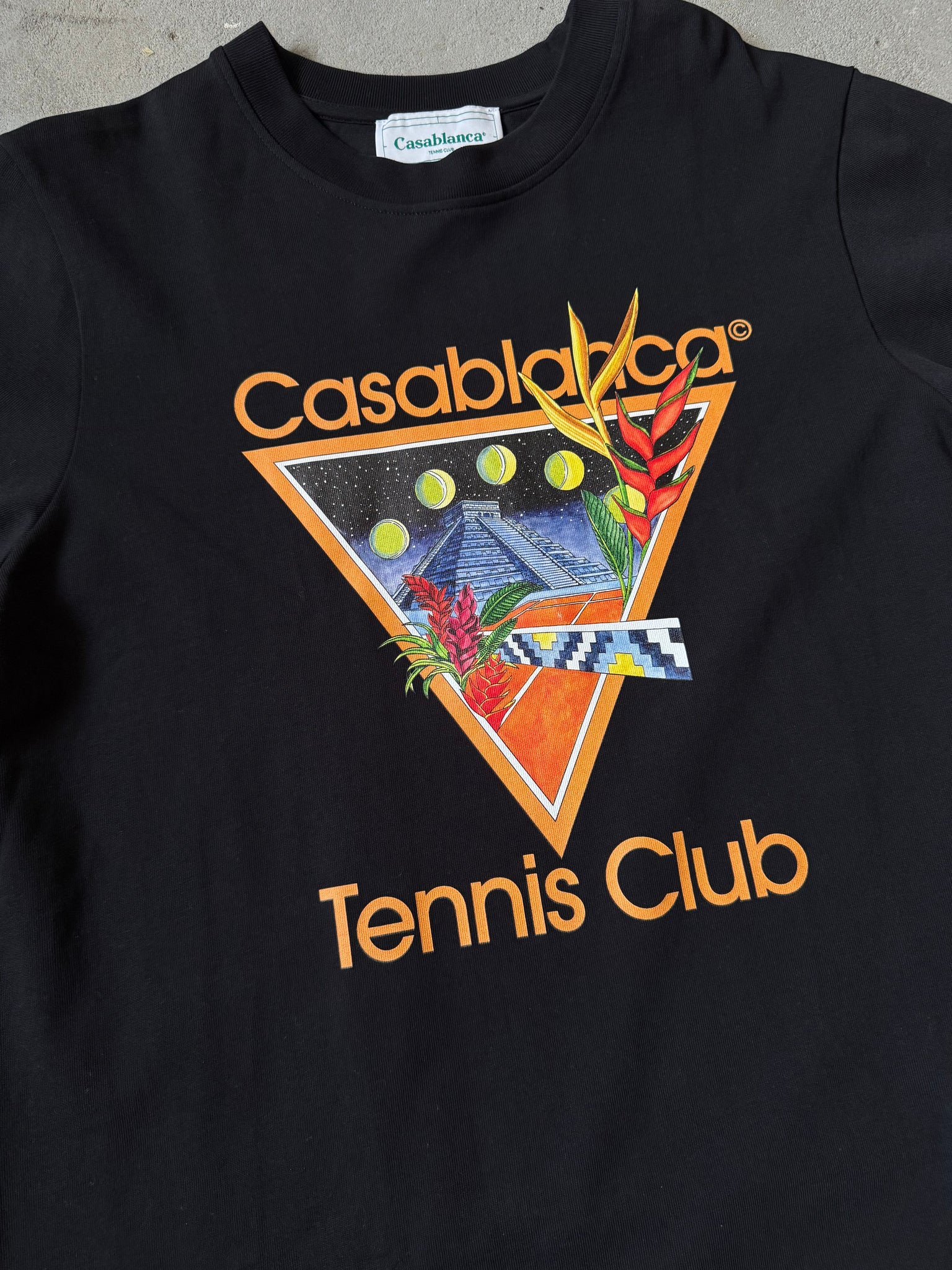 Casablanca Tennis Club Icon T-Shirt Black
