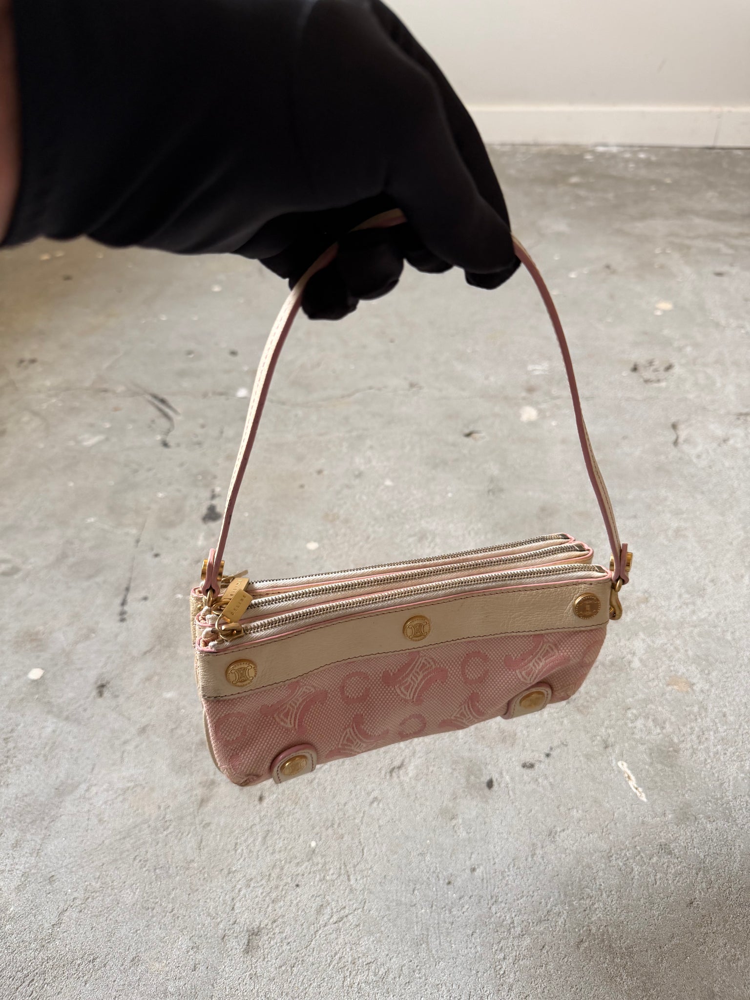 Celine Macadam Shoulder Bag Pink