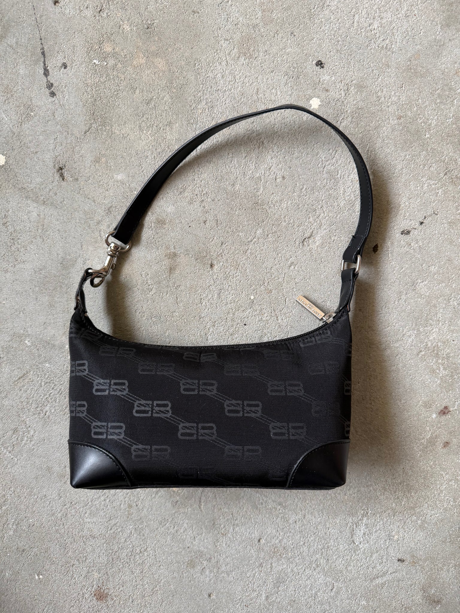 Balenciaga BB Print Shoulder Bag Black