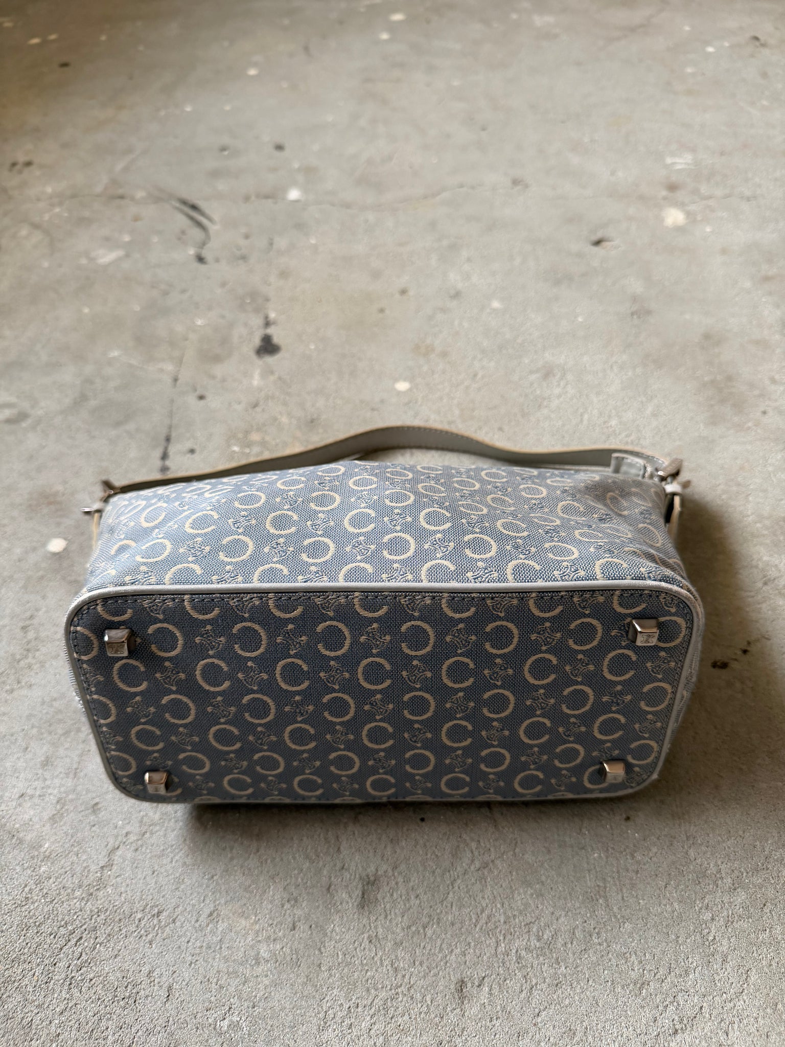 Celine Macadam Shoulder Bag Blue