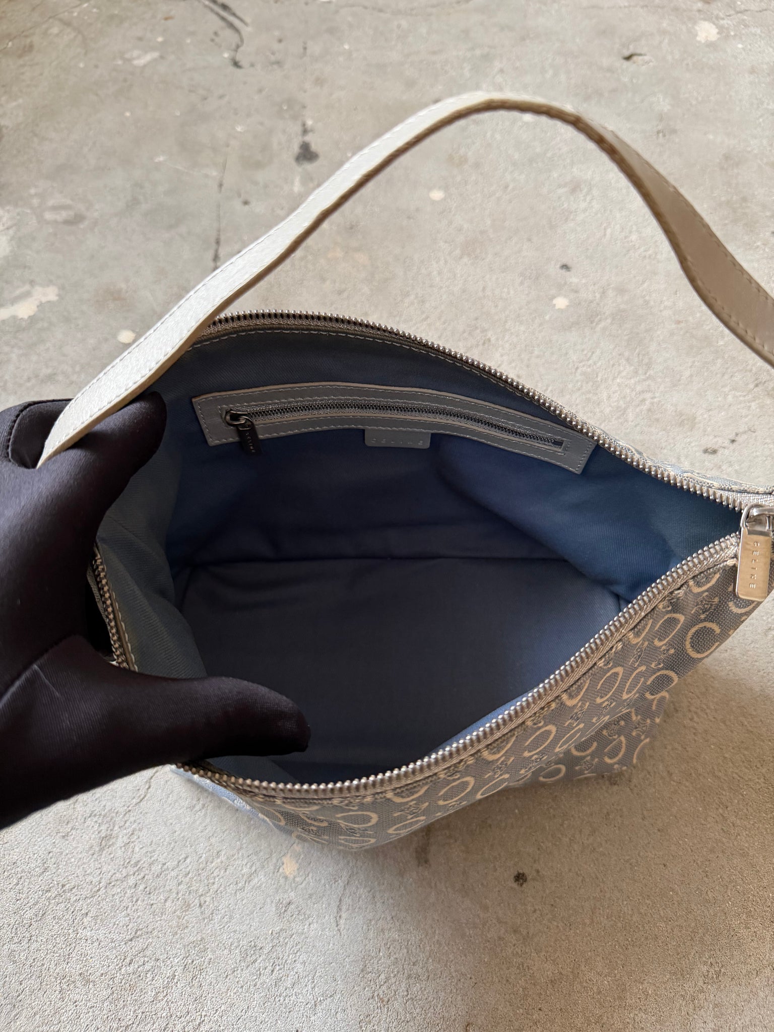 Celine Macadam Shoulder Bag Blue