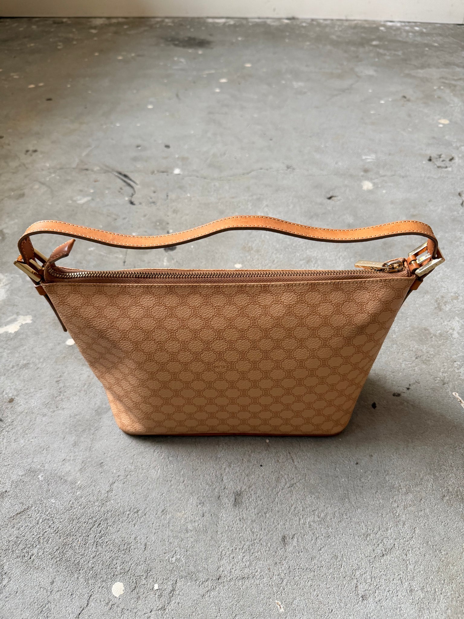 Celine Macadam Shoulder Bag Beige