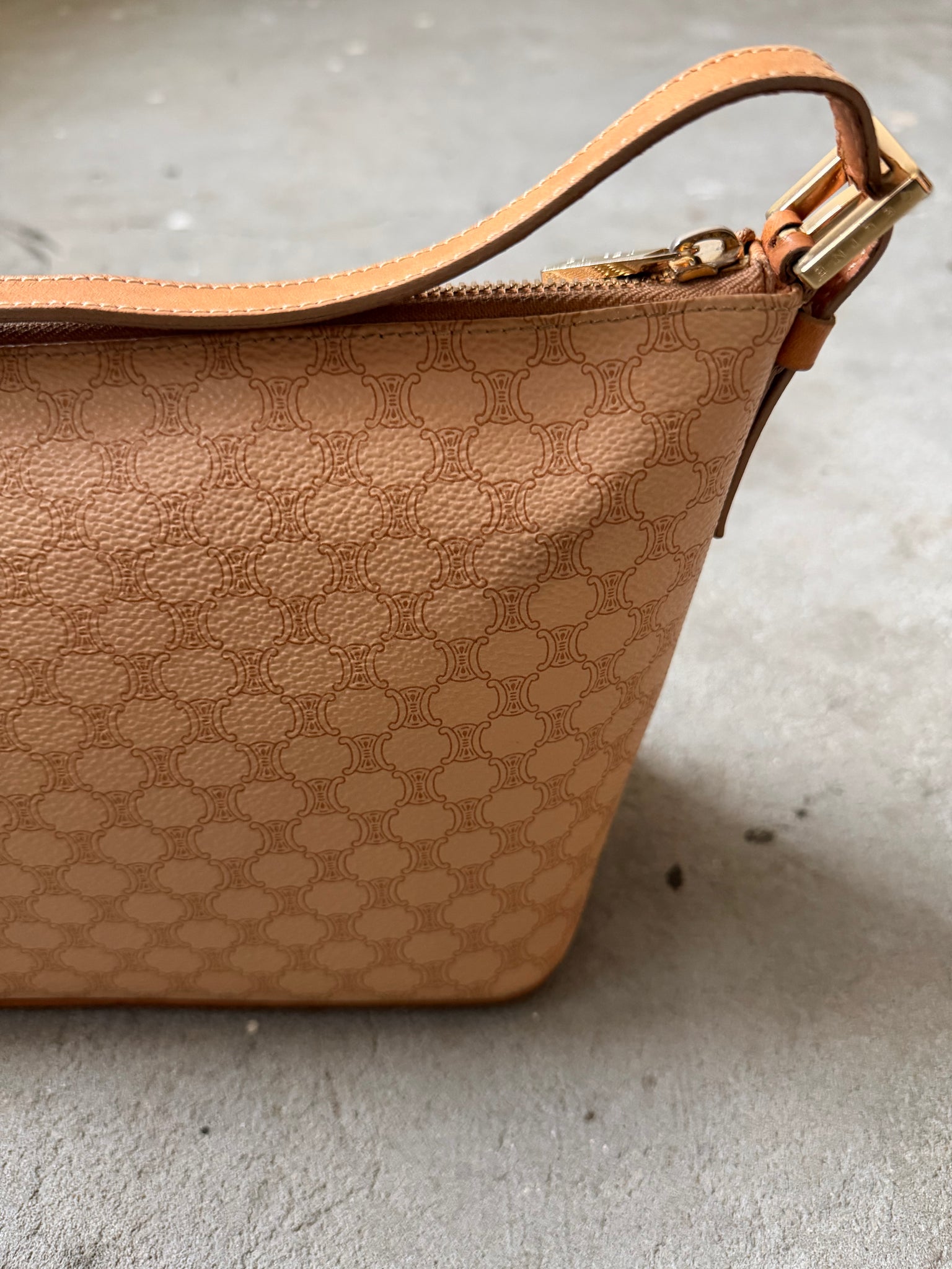 Celine Macadam Shoulder Bag Beige
