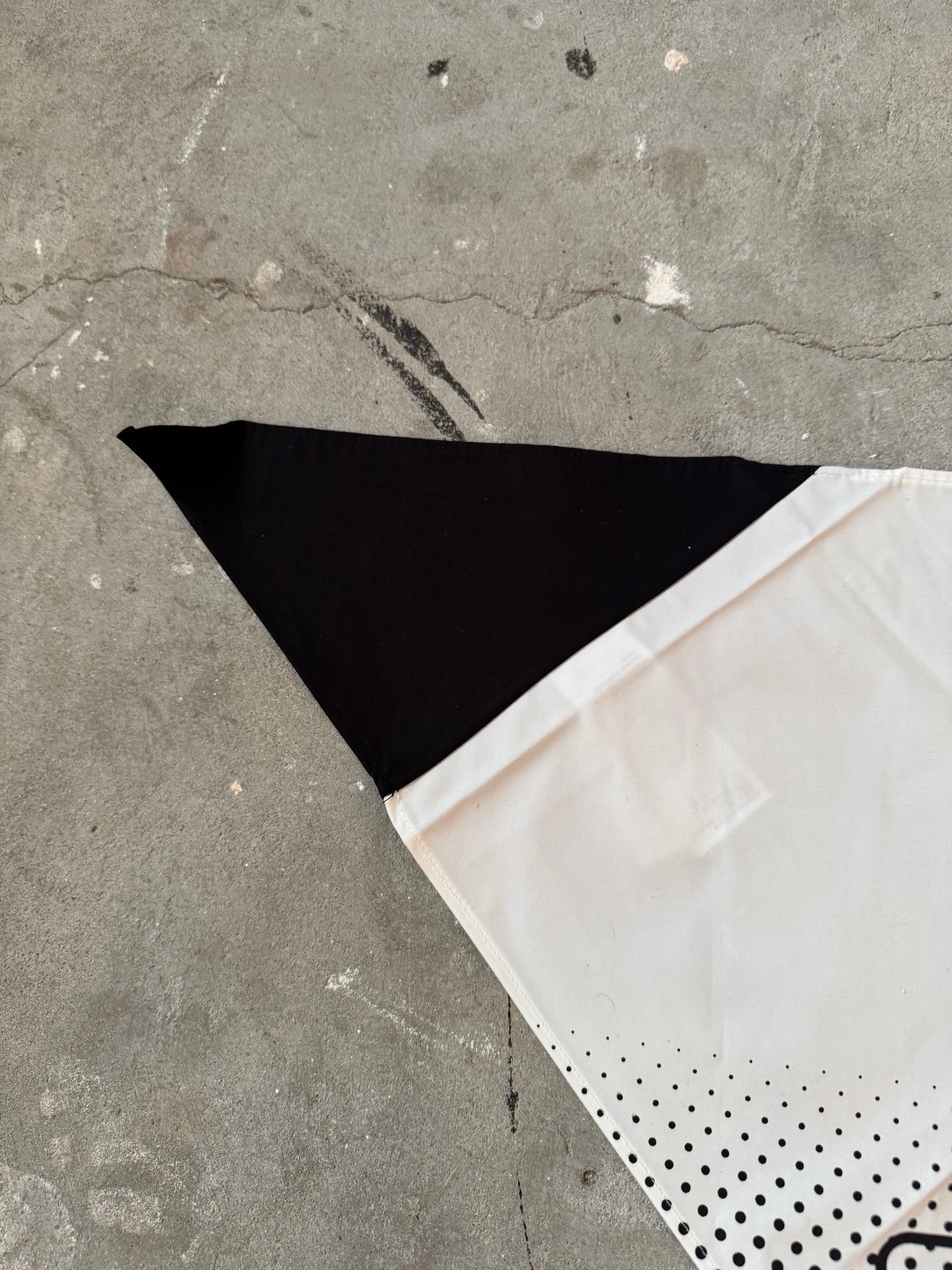 Prada Logo Colorblock Pattern Bandana Black/White