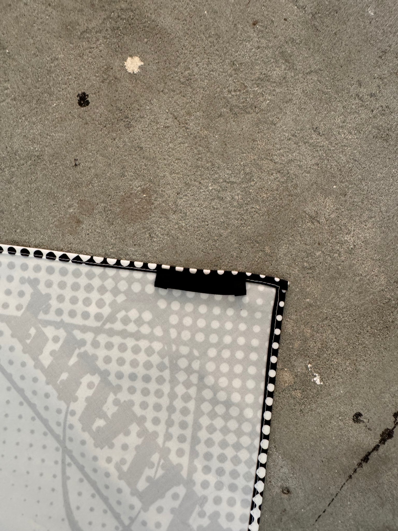 Prada Logo Colorblock Pattern Bandana Black/White