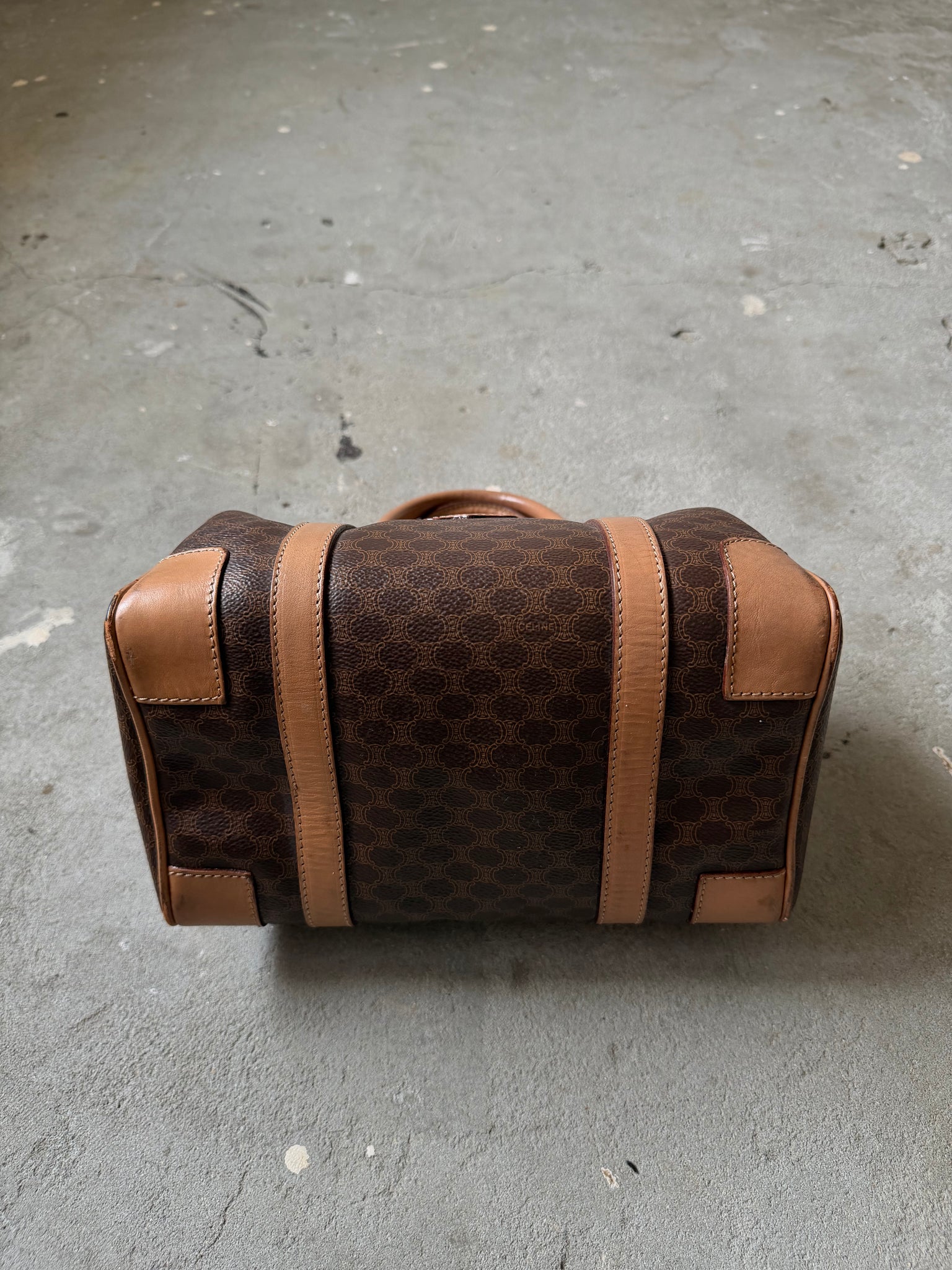 Celine Macadam Boston Bag Brown/Beige