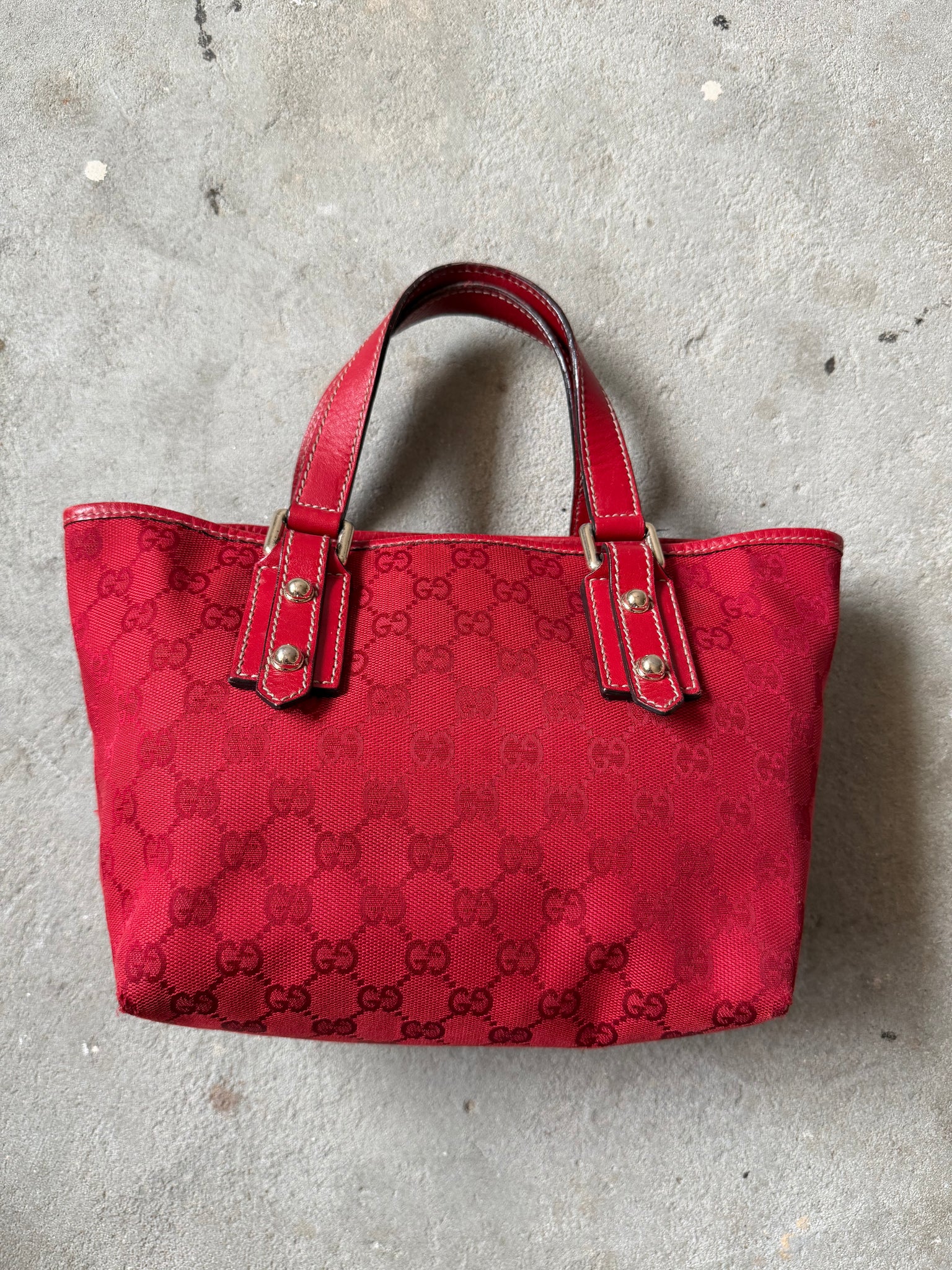 Gucci GG Monogram Shoulder Bag Red