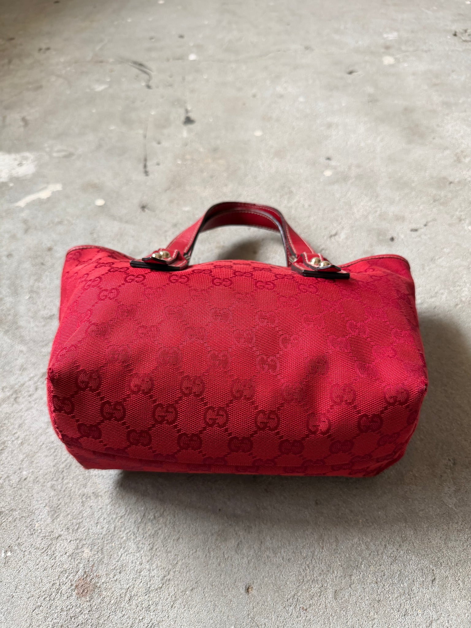 Gucci GG Monogram Shoulder Bag Red