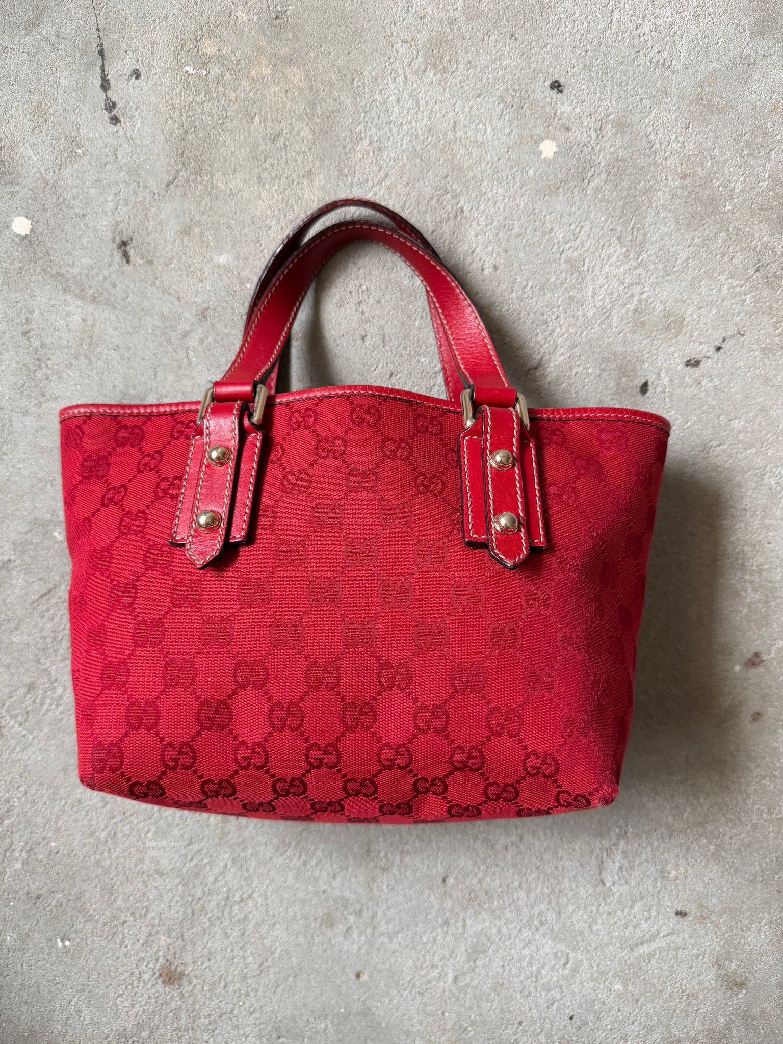 Gucci GG Monogram Shoulder Bag Red