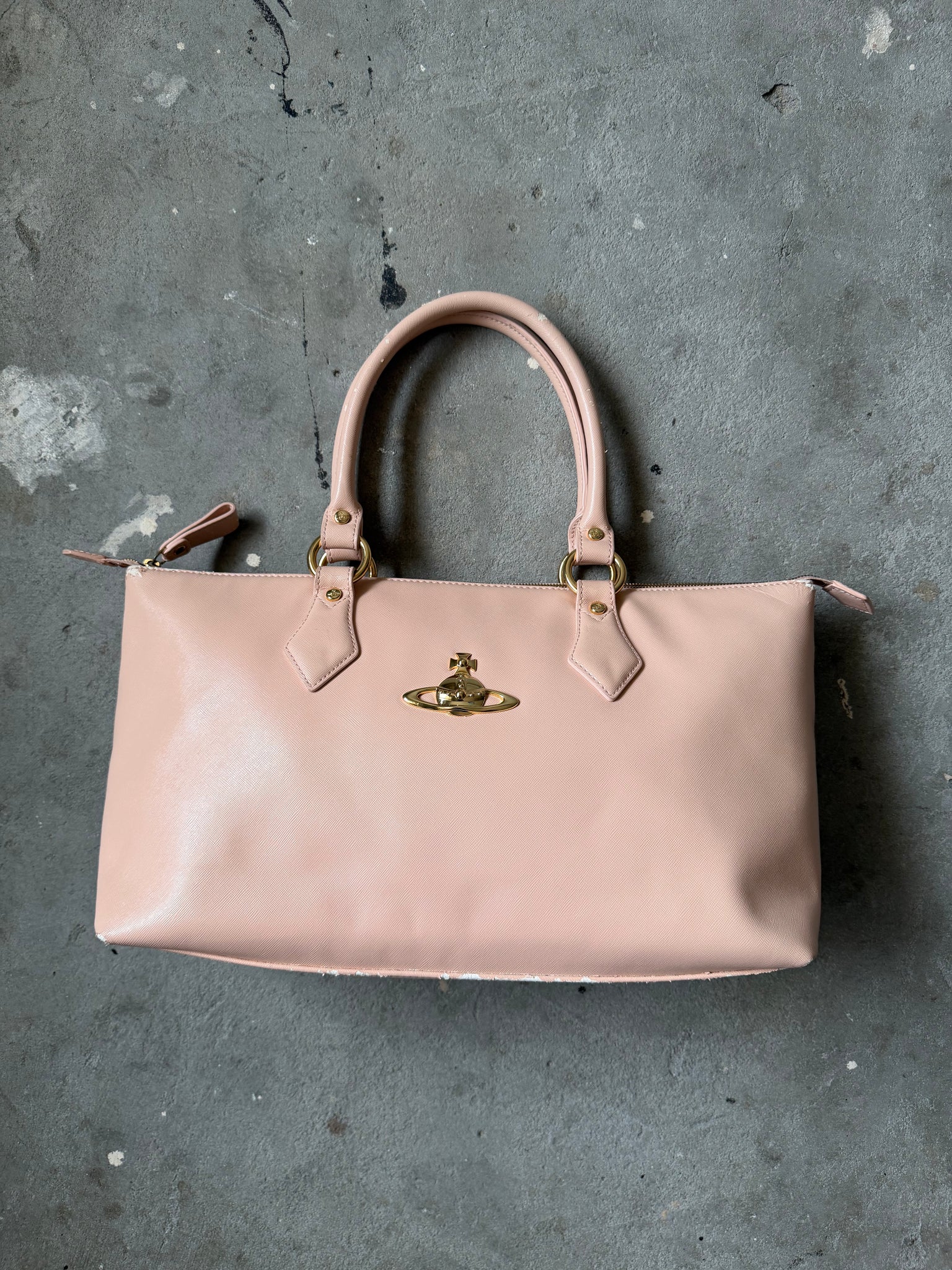 Vivienne Westwood Orb Leather Shoulder Bag Pink