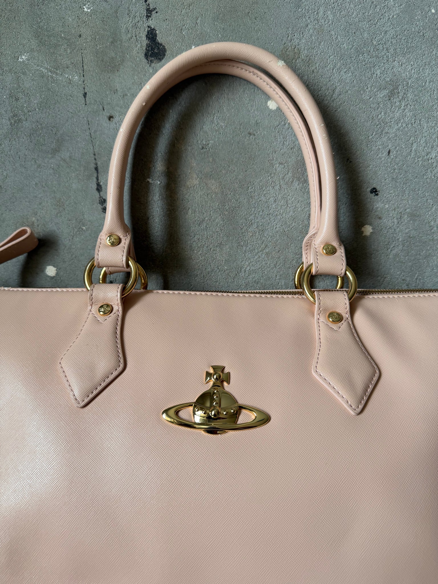 Vivienne Westwood Orb Leather Shoulder Bag Pink