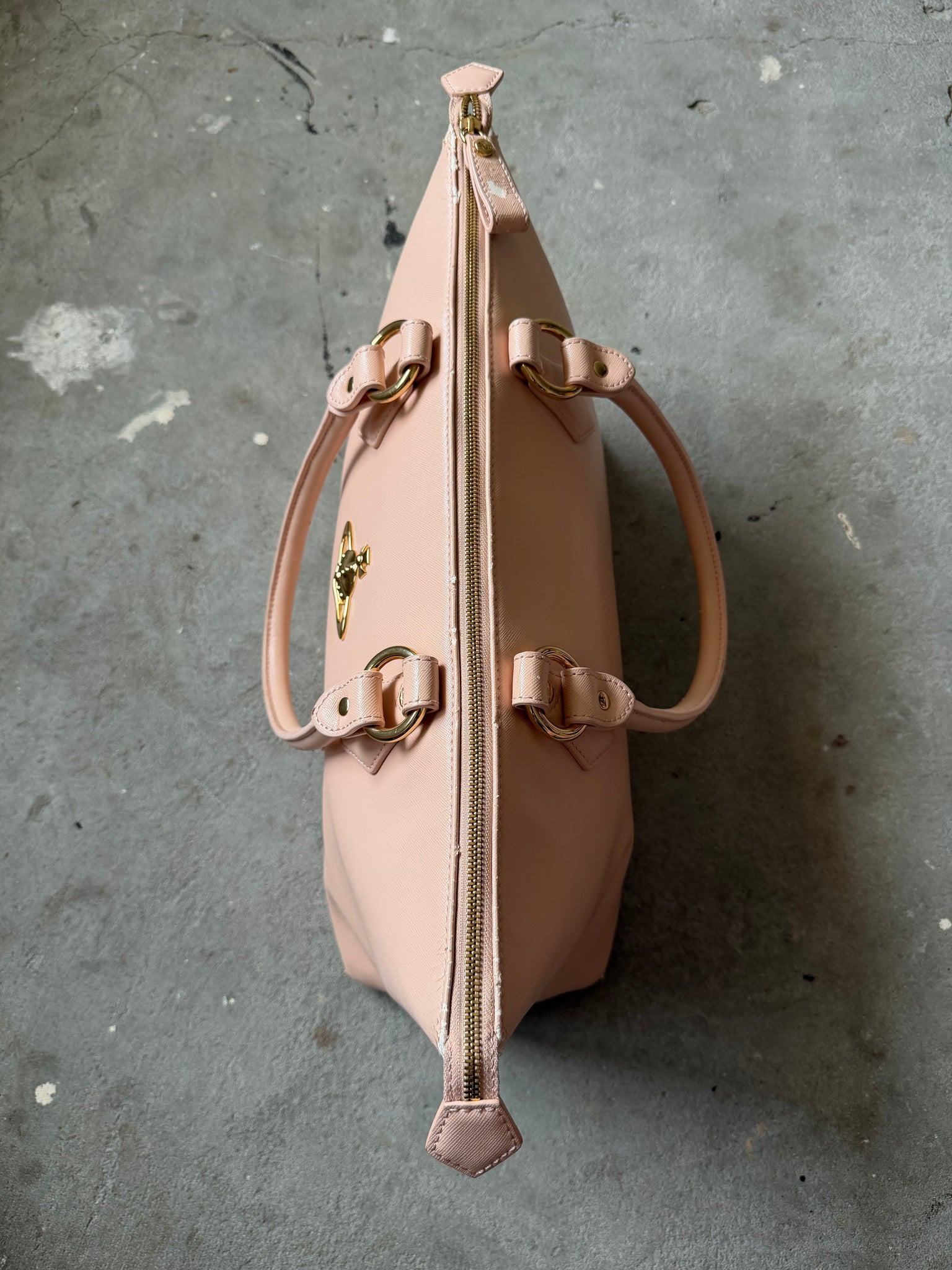 Vivienne Westwood Orb Leather Shoulder Bag Pink