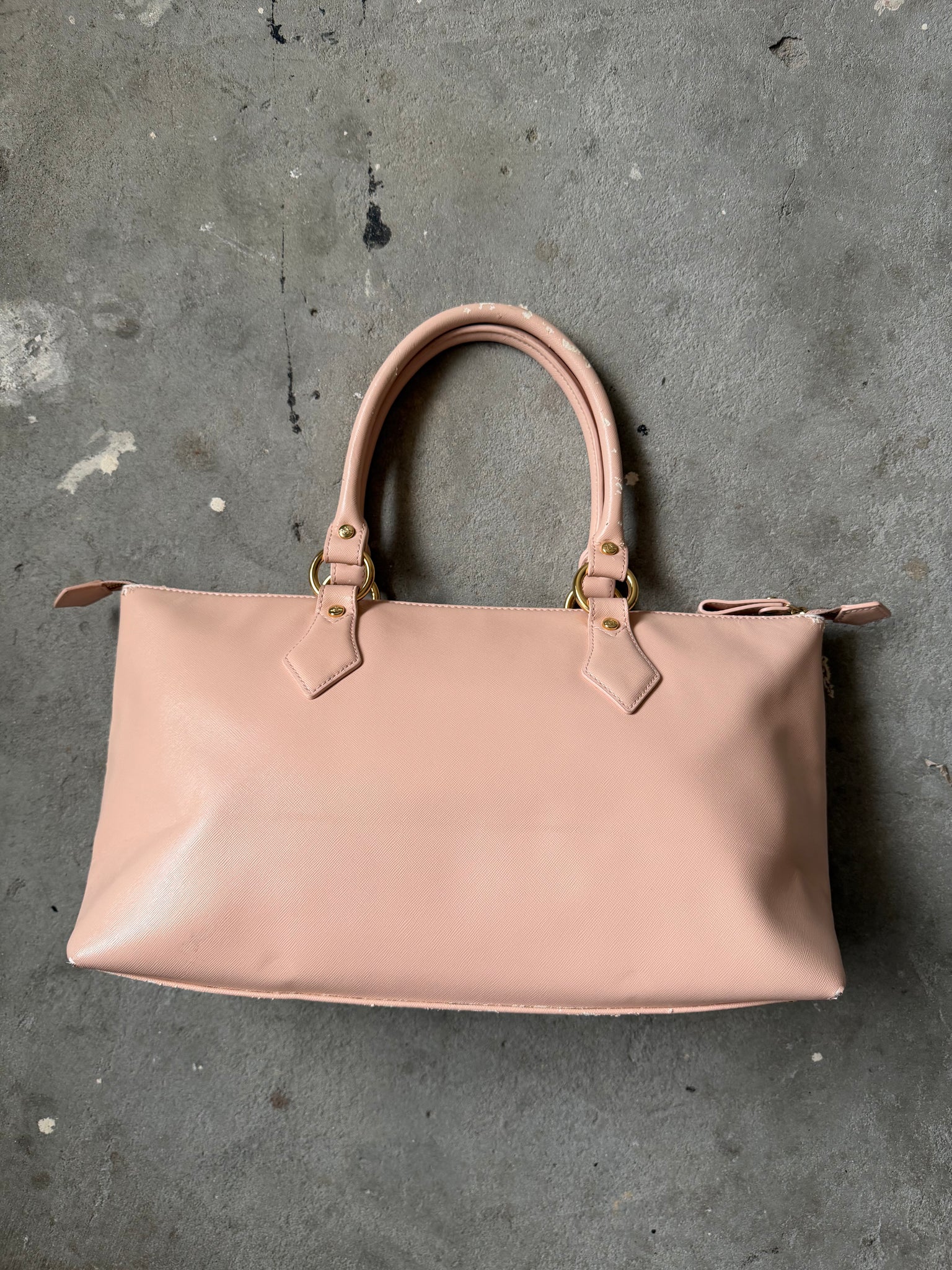 Vivienne Westwood Orb Leather Shoulder Bag Pink