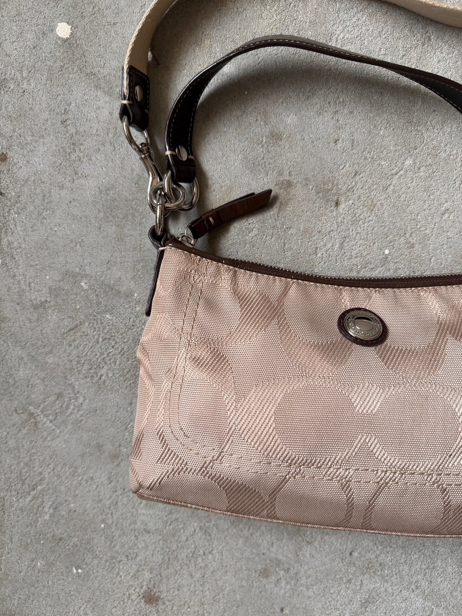 Coach 2Way Shoulder Bag Beige/Brown